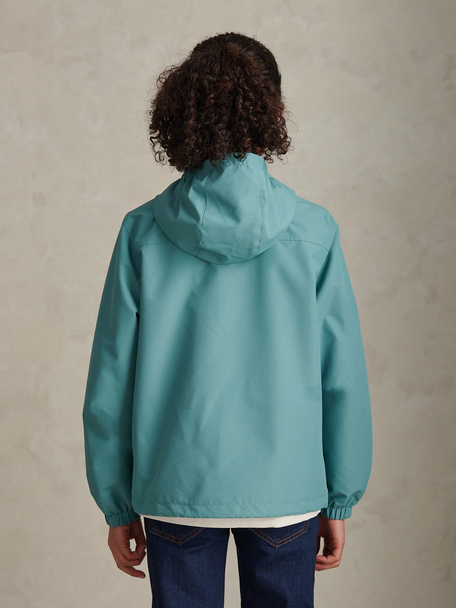 Boys Mesh Lined Hooded Windbreaker Arctic - Image 4