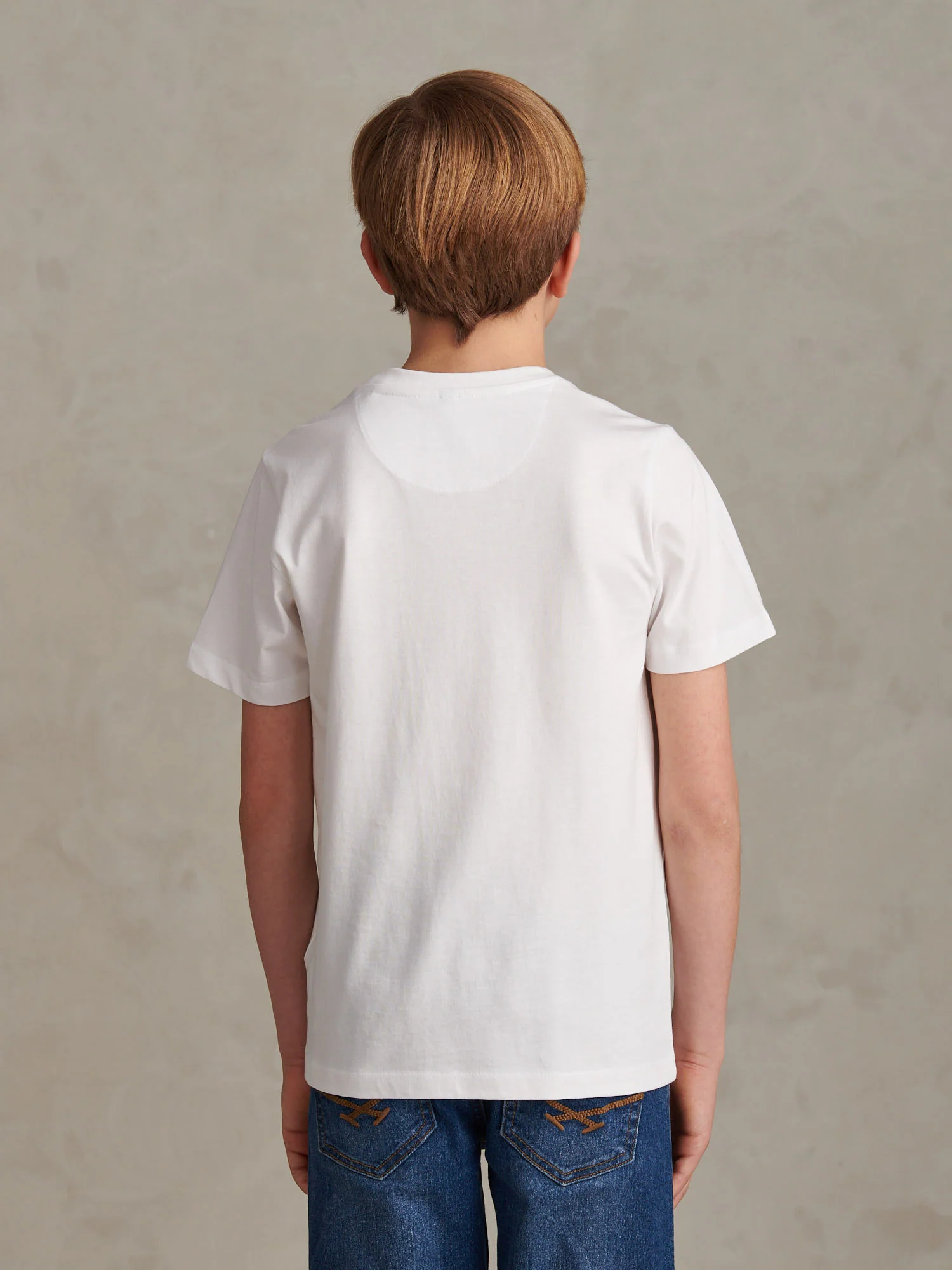 Boys USPA Print Graphic T-Shirt Bright White - Image 4