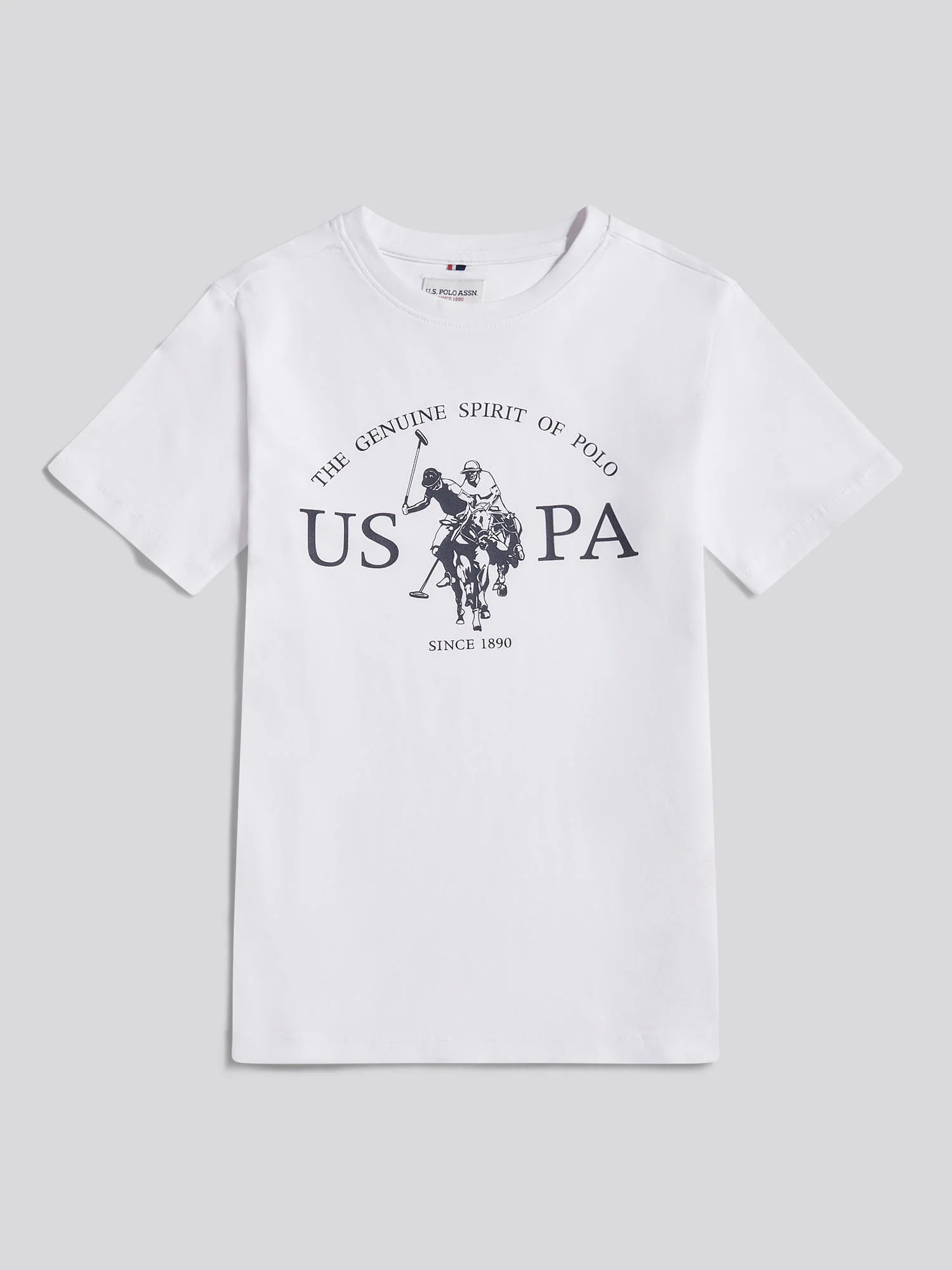Boys USPA Print Graphic T-Shirt Bright White - Image 5