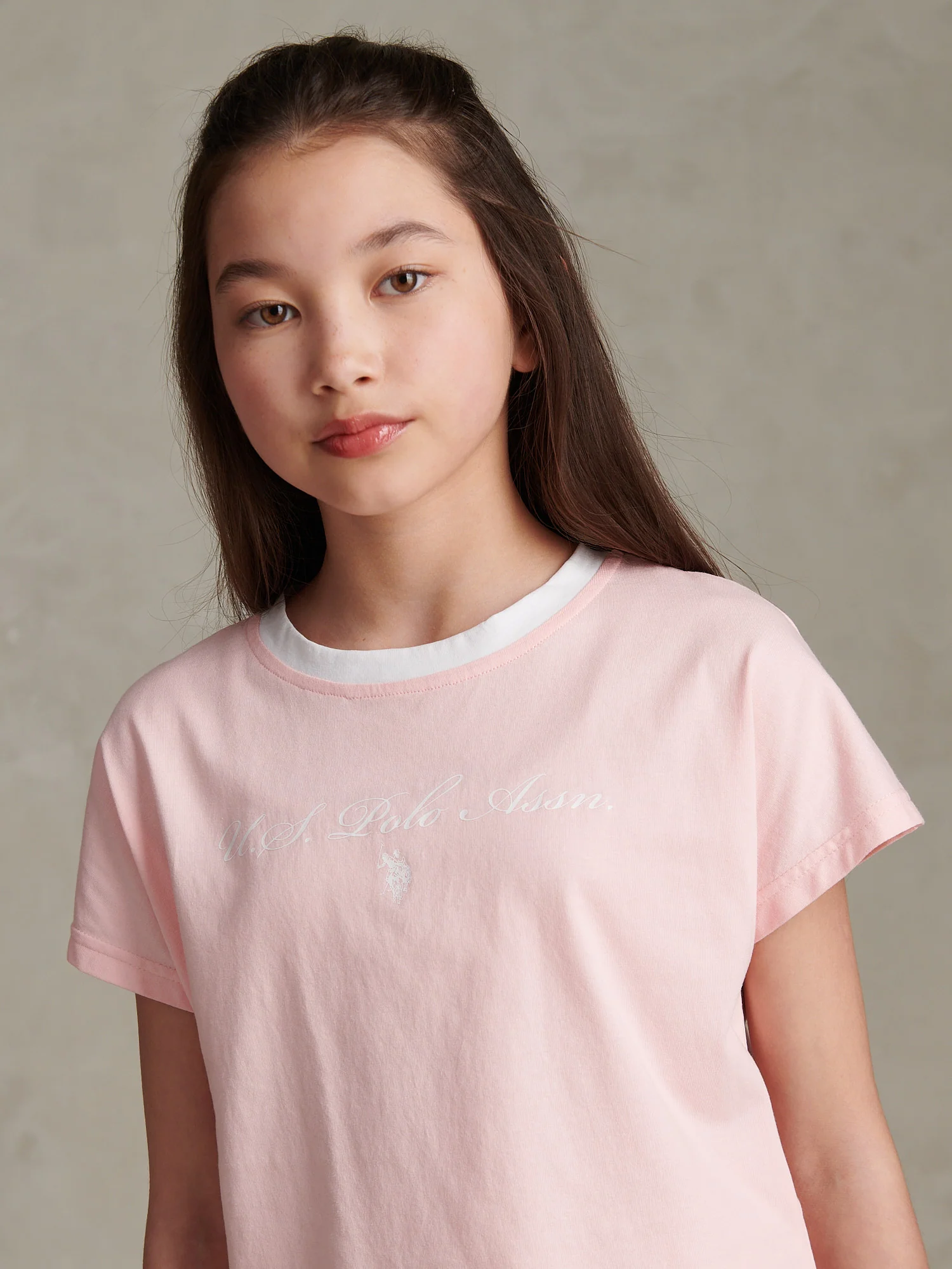 Girls Script Graphic T-Shirt & Sweat Short Set Bubblegum - Image 2