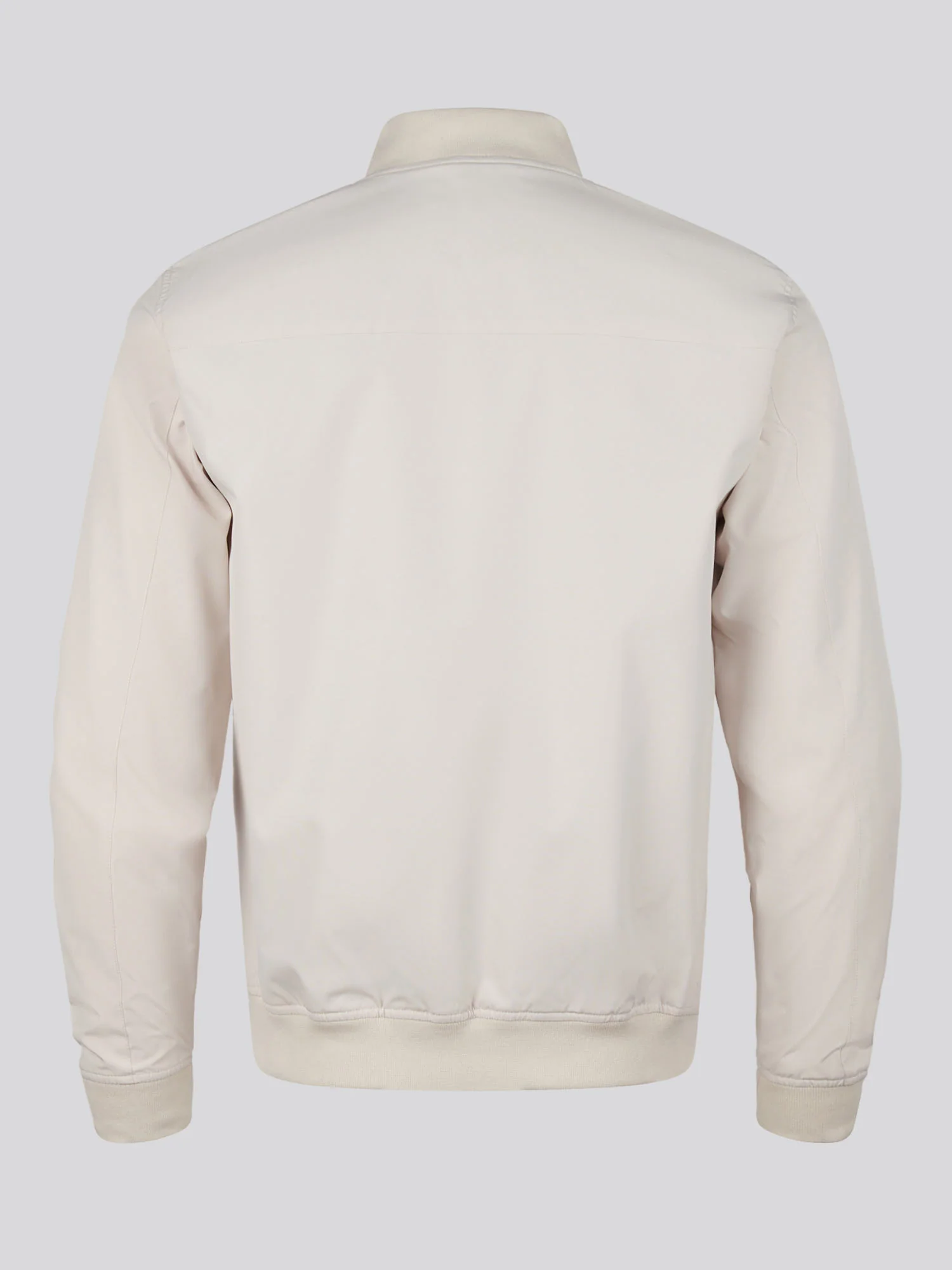 Mens Jersey Lined Smart Bomber Jacket Beige - Image 8