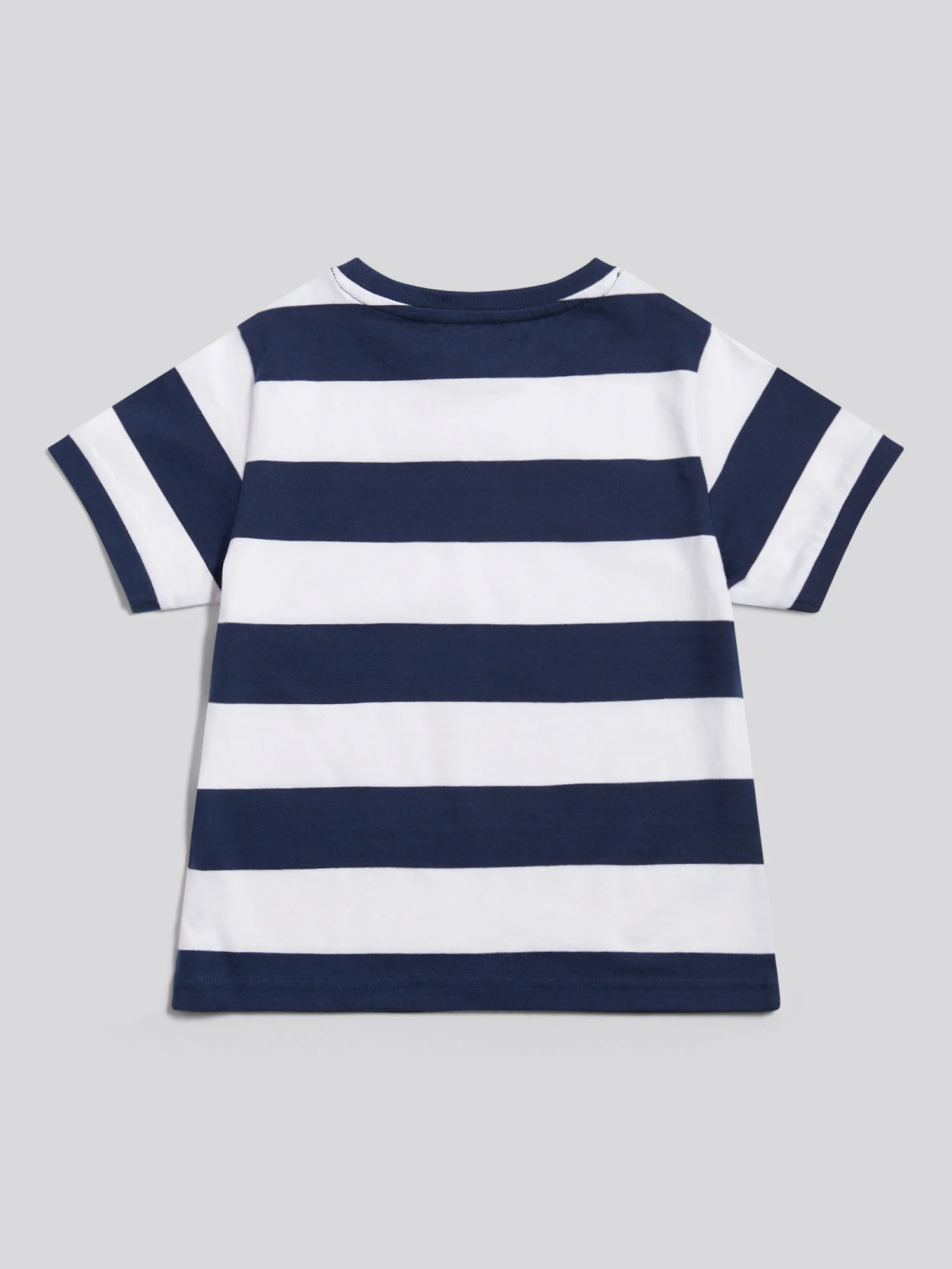 Girls Stripe Logo T-Shirt Navy Iris - Image 6