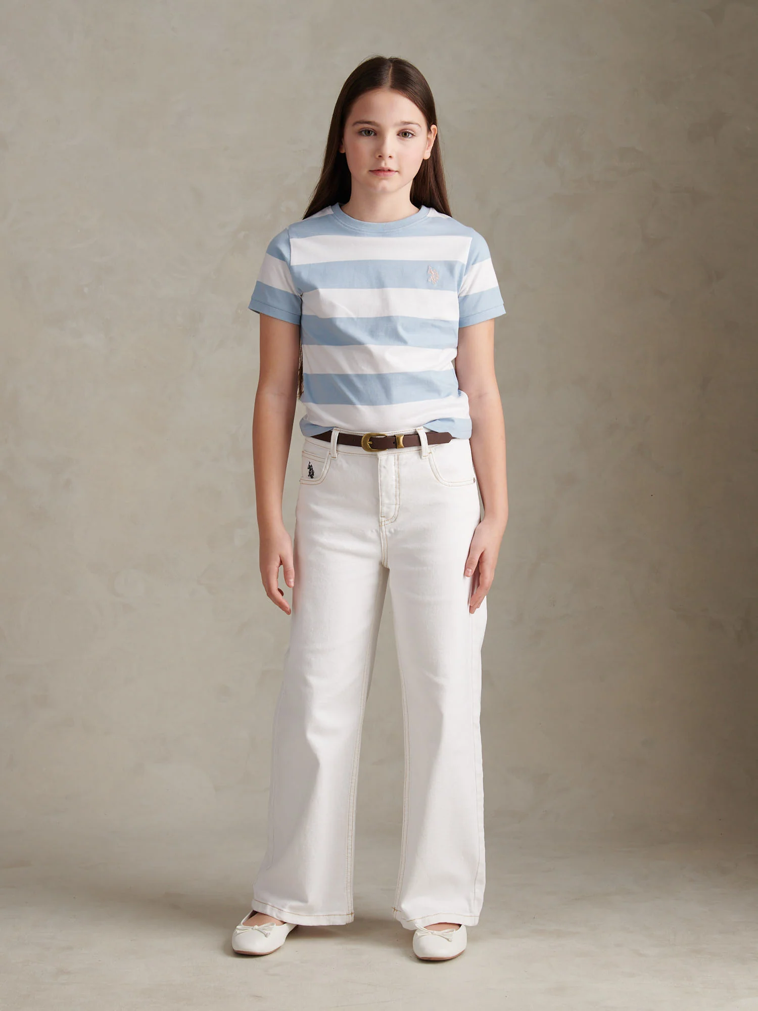 Girls Stripe Logo T-Shirt Open Air - Image 3