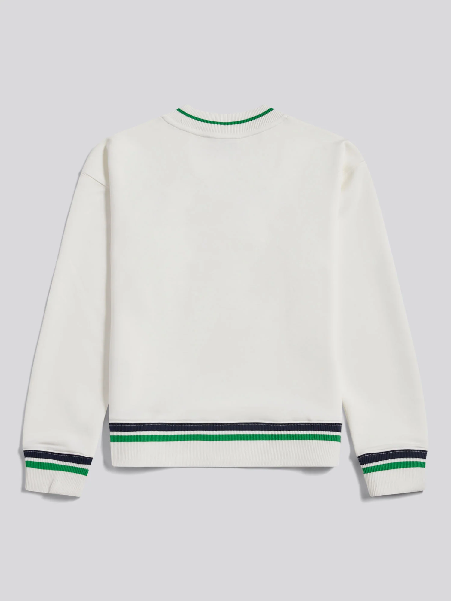 Womens Tipped V Neck Sweatshirt Marshmallow - Image 7