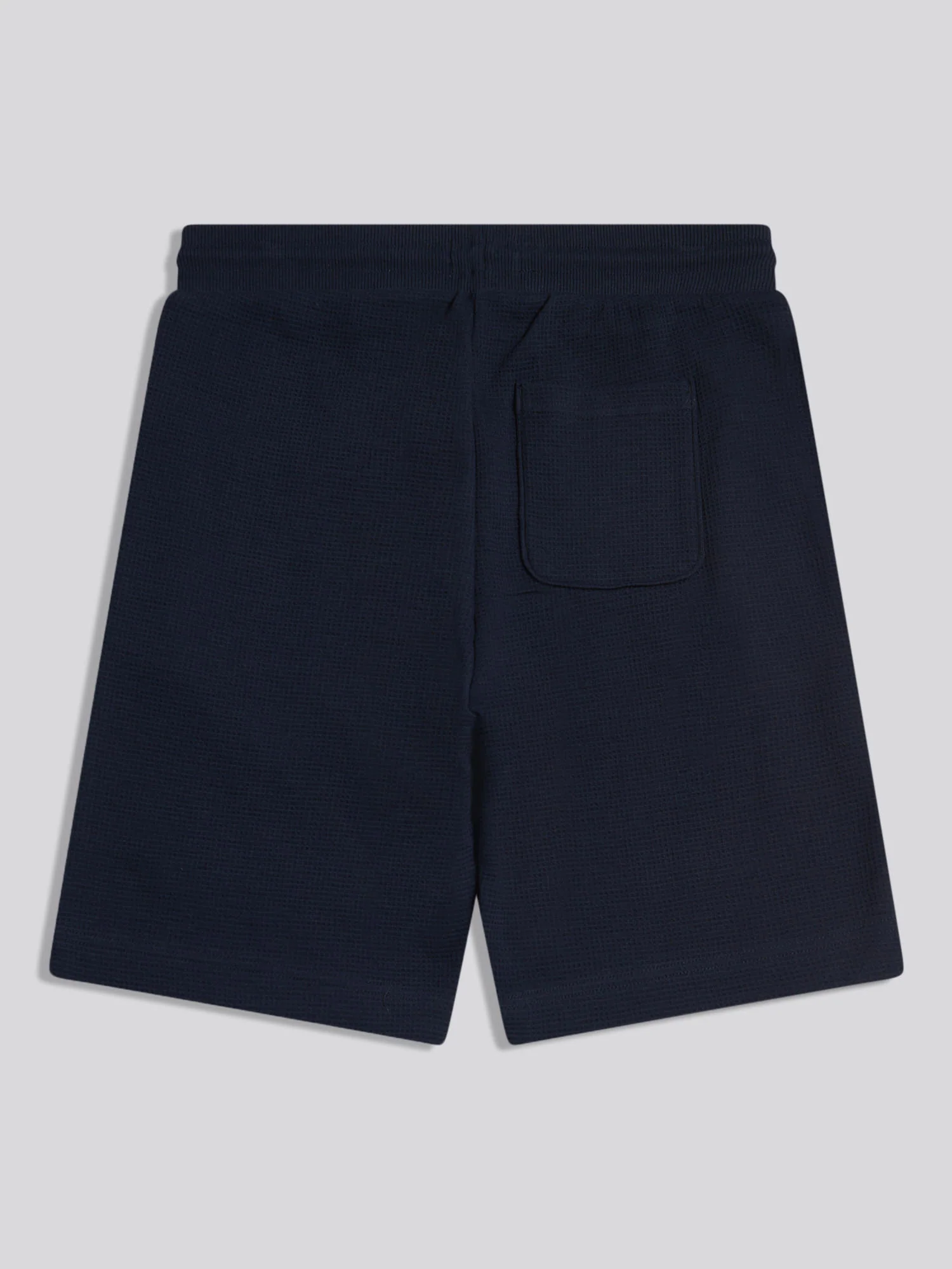 Mens Waffle Sweat Shorts Dark Sapphire Navy - Image 6