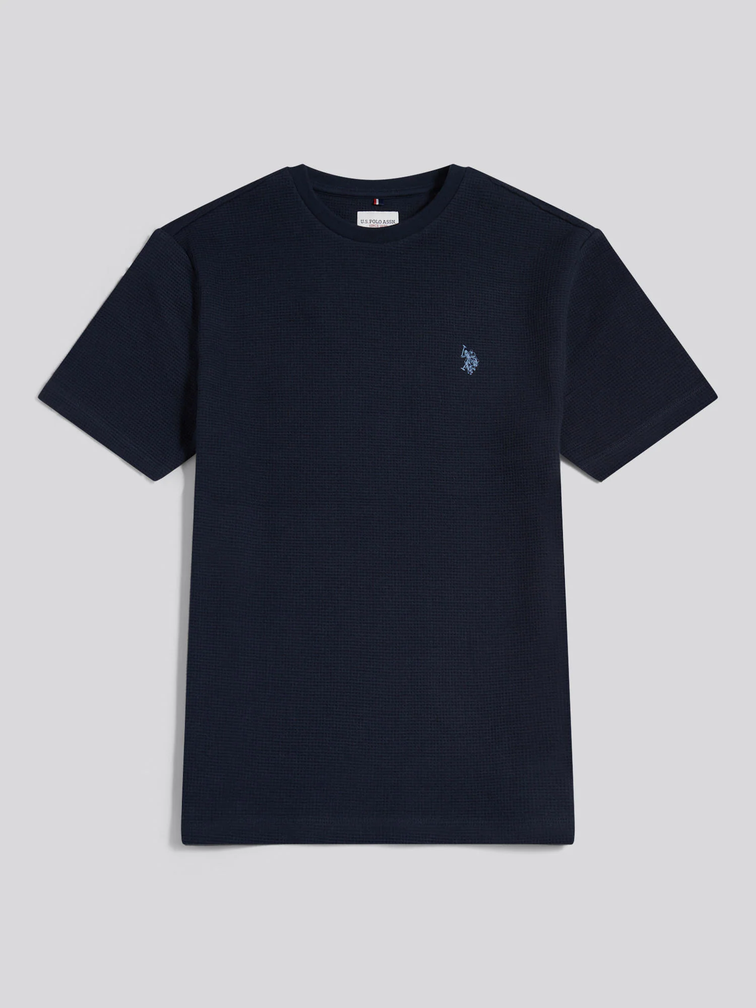 Mens Waffle Jersey T-Shirt Dark Sapphire Navy - Image 5