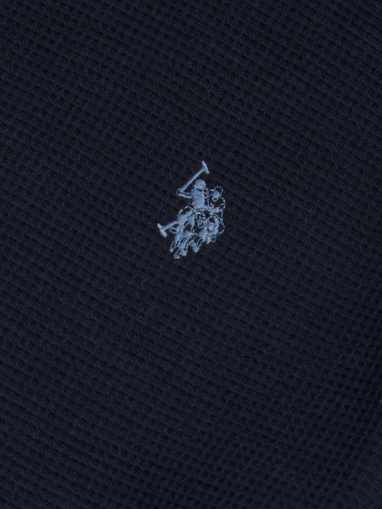 Mens Waffle Jersey T-Shirt Dark Sapphire Navy - Image 7