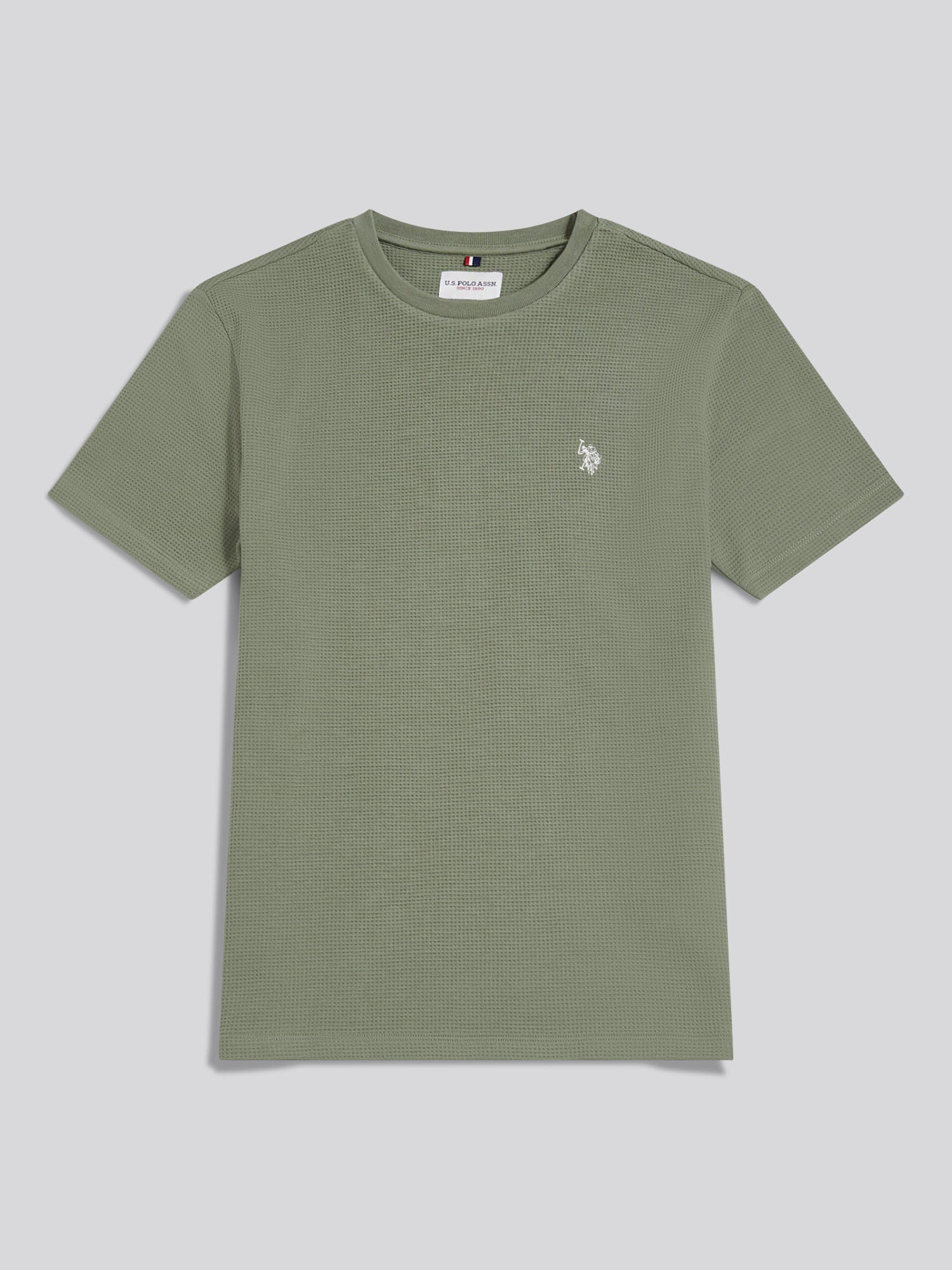 Mens Waffle Jersey T-Shirt Sea Spray - Image 5