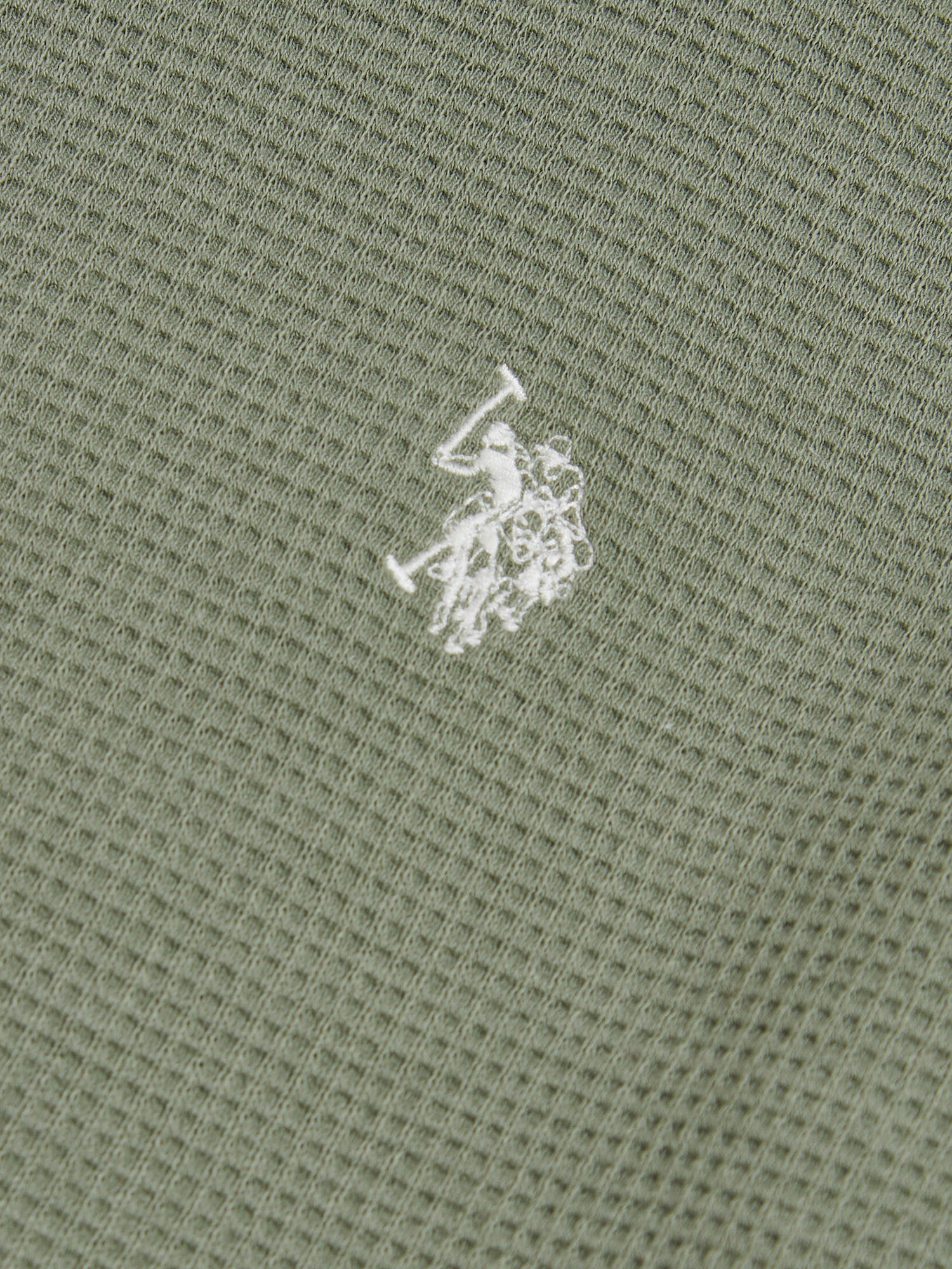 Mens Waffle Jersey T-Shirt Sea Spray - Image 7