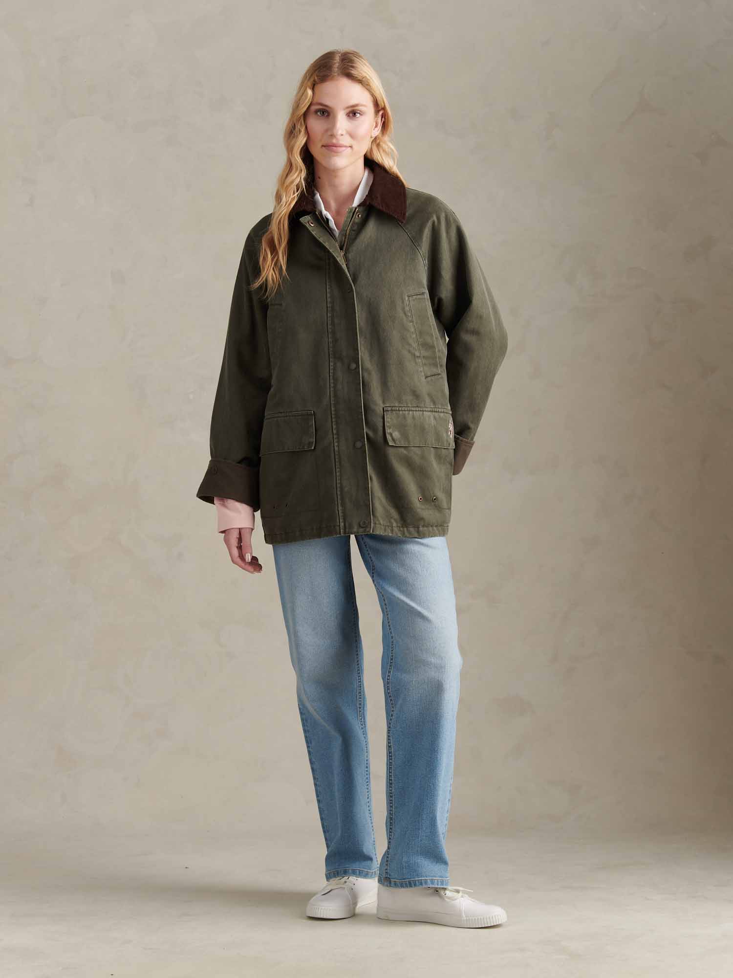 Womens Waxed Cotton Short Parka Chimera - Image 2