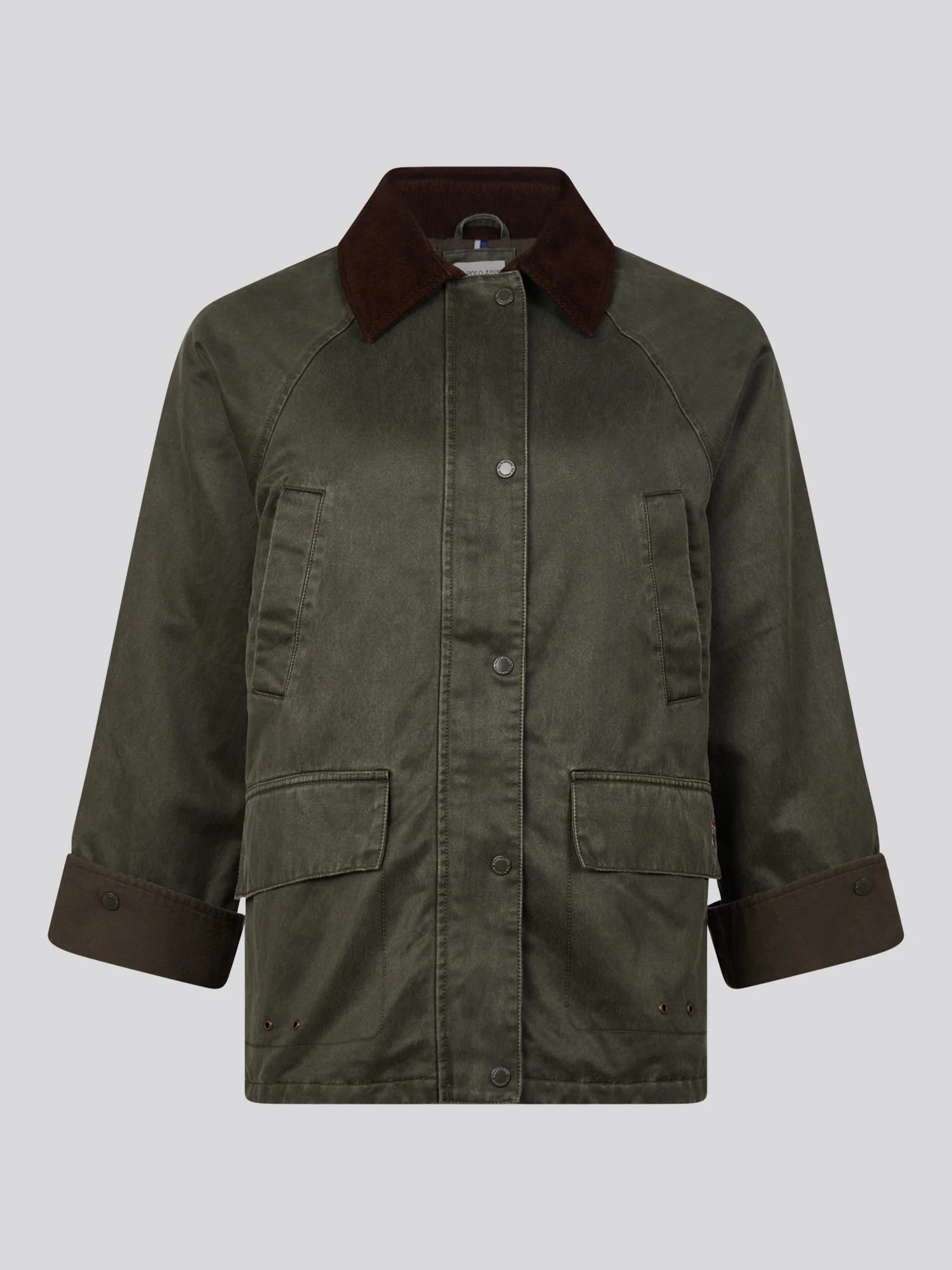 Womens Waxed Cotton Short Parka Chimera - Image 8