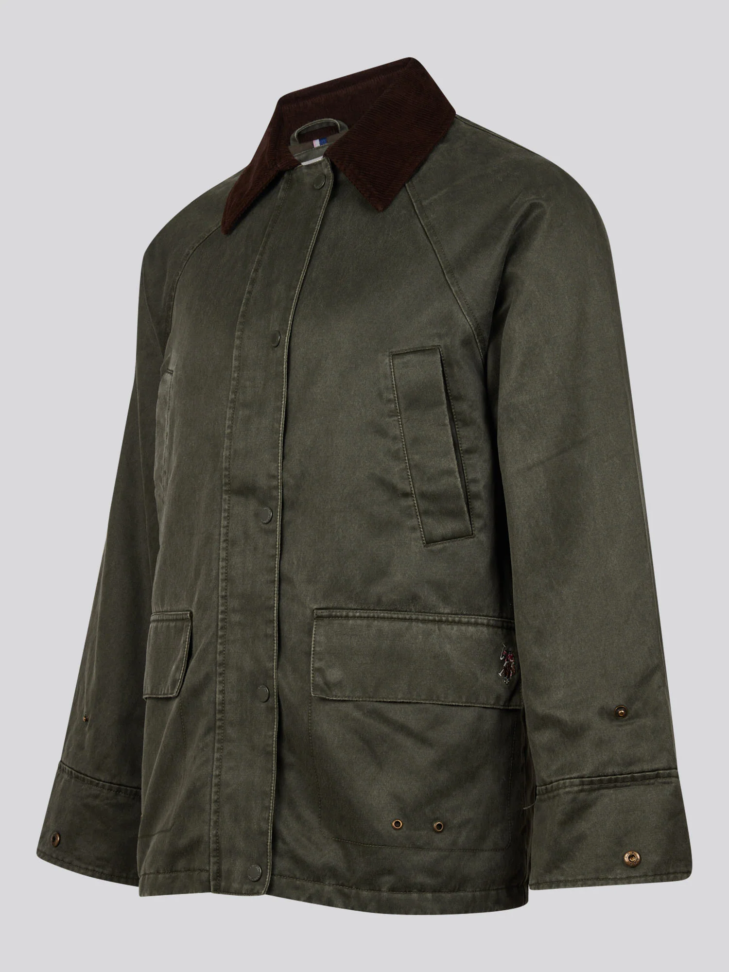 Womens Waxed Cotton Short Parka Chimera - Image 9