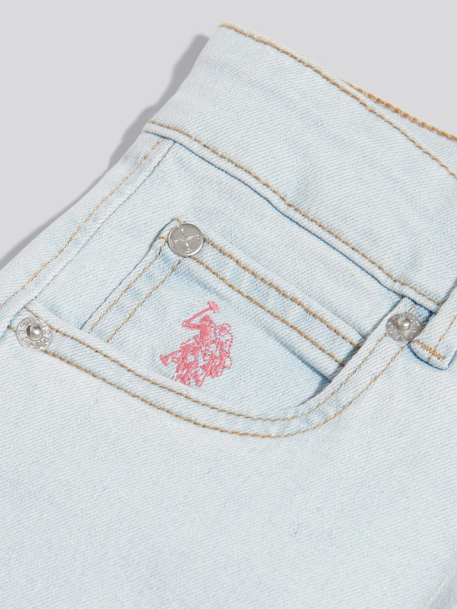 Girls Wide Leg Denim Jeans Light Wash - Image 8