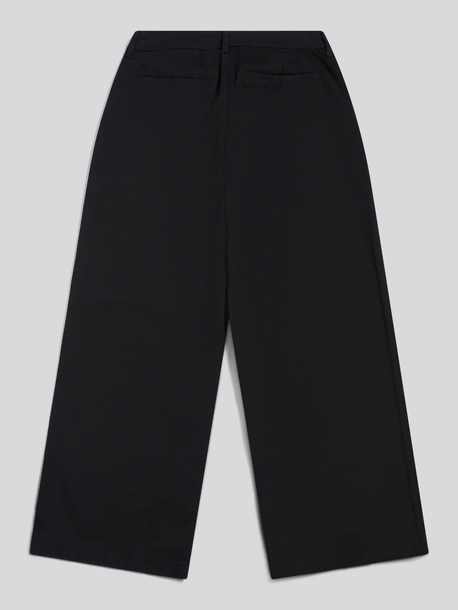 Womens Ankle Wide Leg Chino Trouser in Black - Image 6