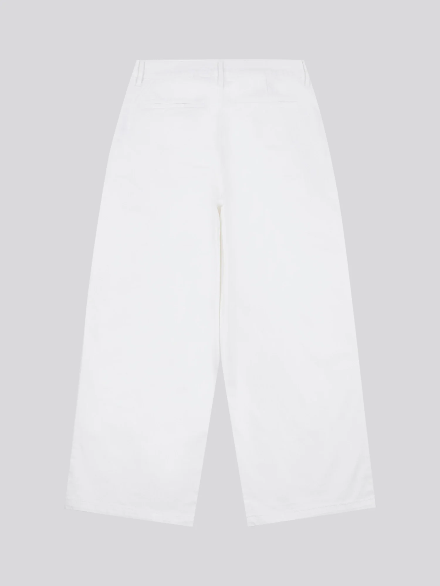 Womens Ankle Wide Leg Chino Trouser in Bright White - Image 6