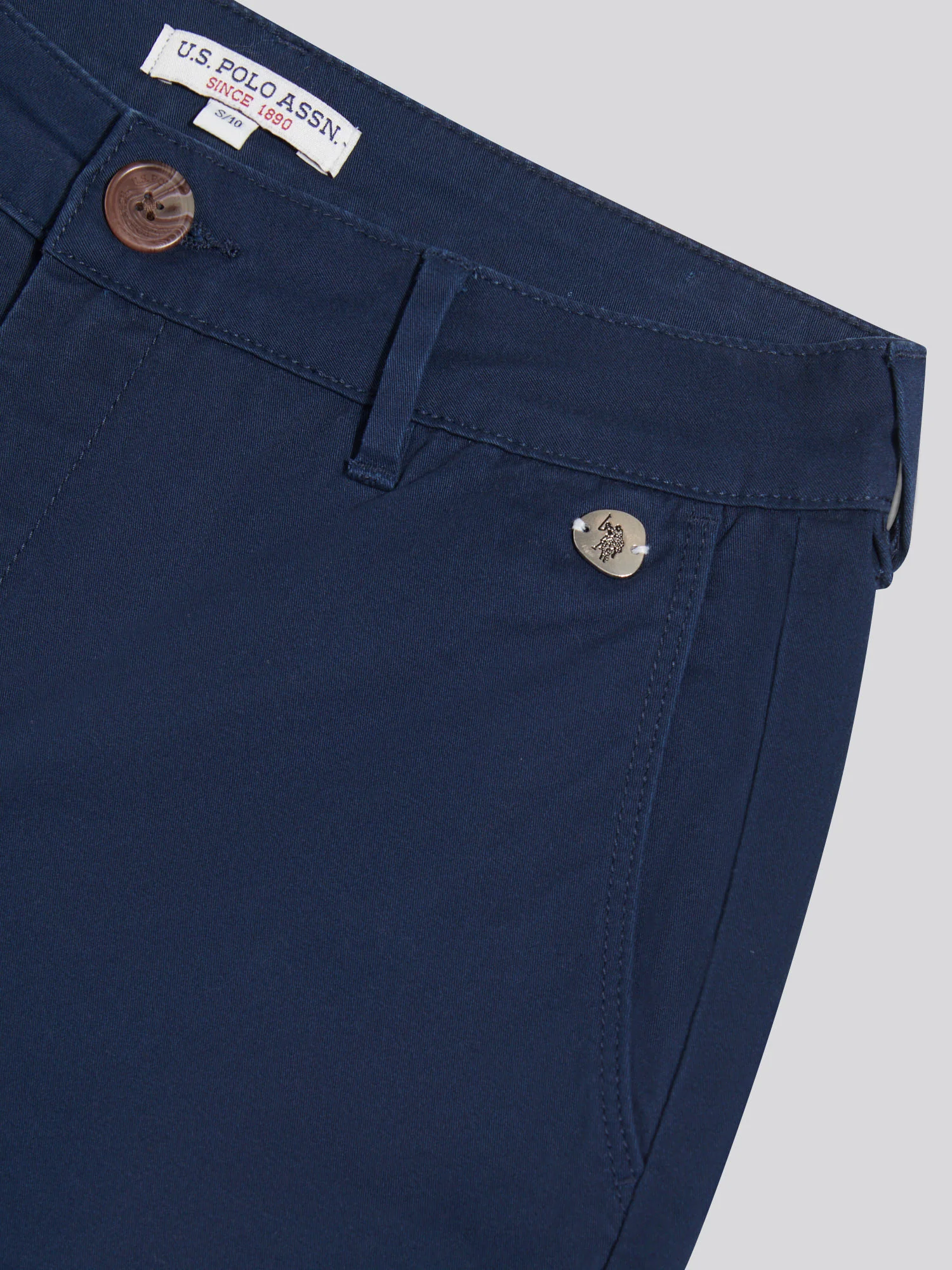Womens Ankle Wide Leg Chino Trouser in Navy Iris - Image 7