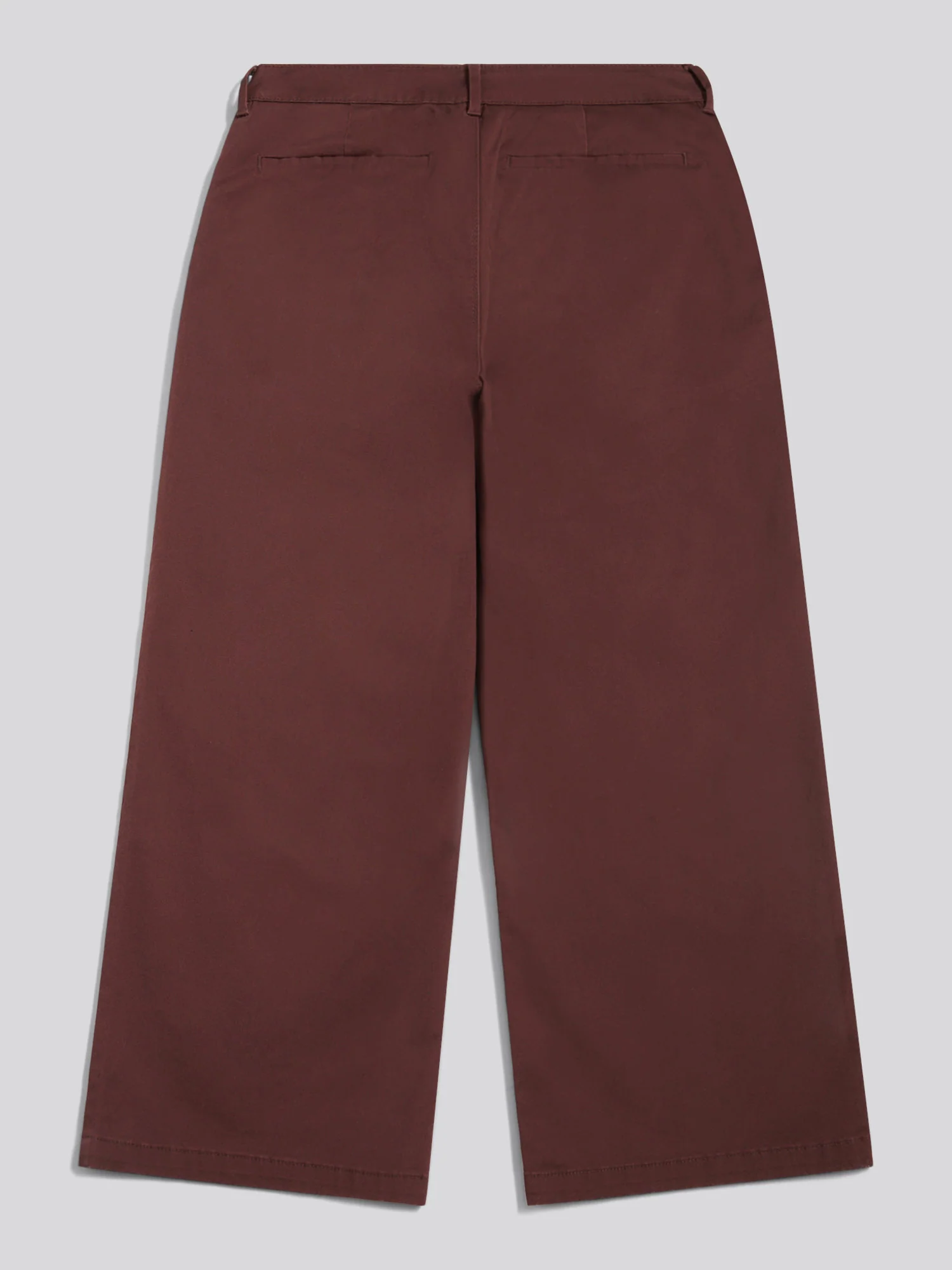 Womens Ankle Wide Leg Chino Trouser in Puce - Image 6