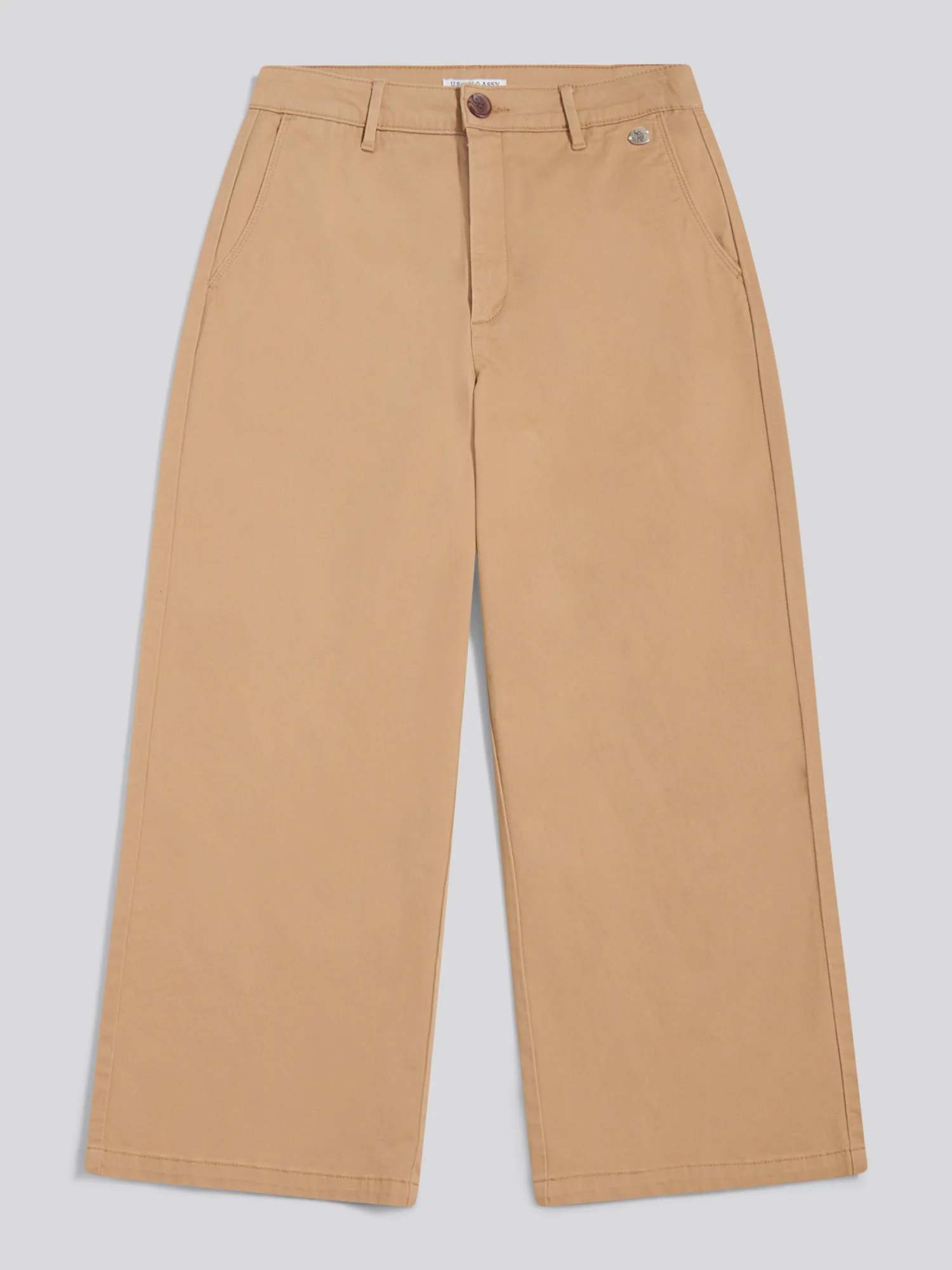 Womens Ankle Wide Leg Chino Trouser in Tigers Eye - Image 5