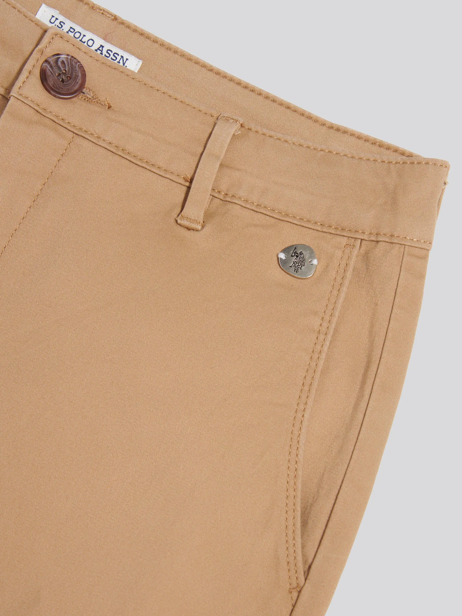 Womens Ankle Wide Leg Chino Trouser in Tigers Eye - Image 7