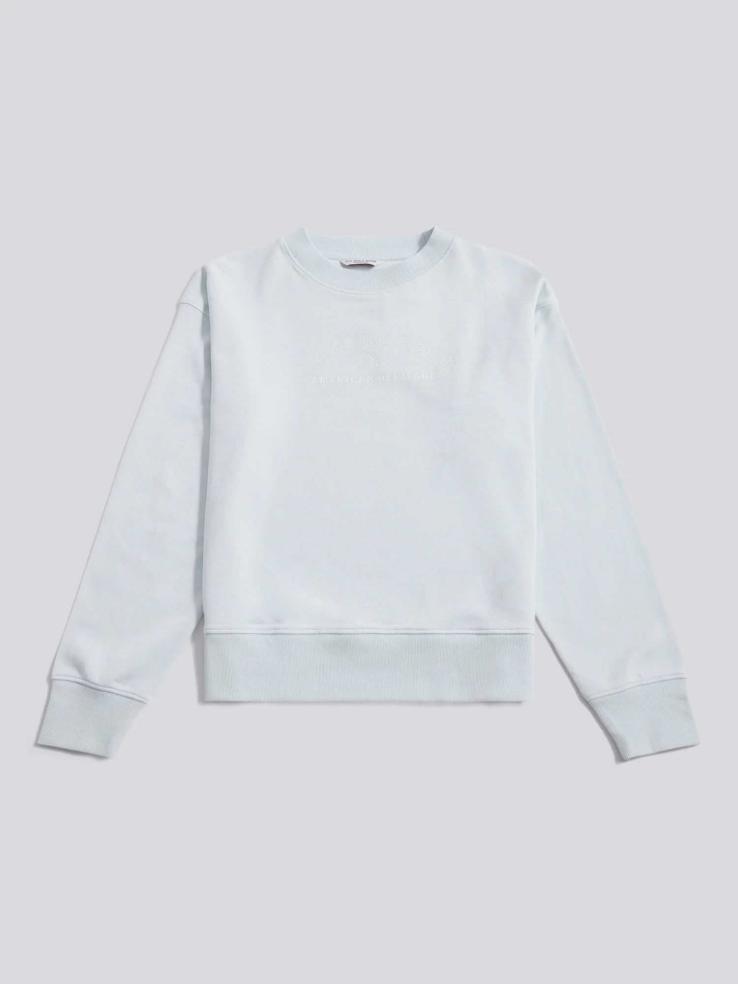 Womens Arc Graphic Crew Sweat in Ballad Blue - Image 5