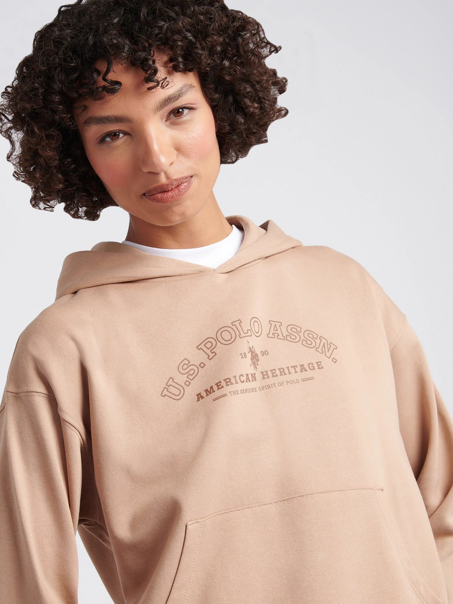 Womens Arc Graphic Hoodie in Natural - Image 2