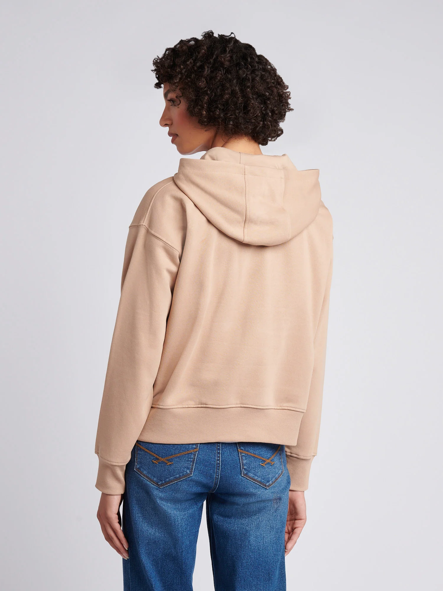 Womens Arc Graphic Hoodie in Natural - Image 4