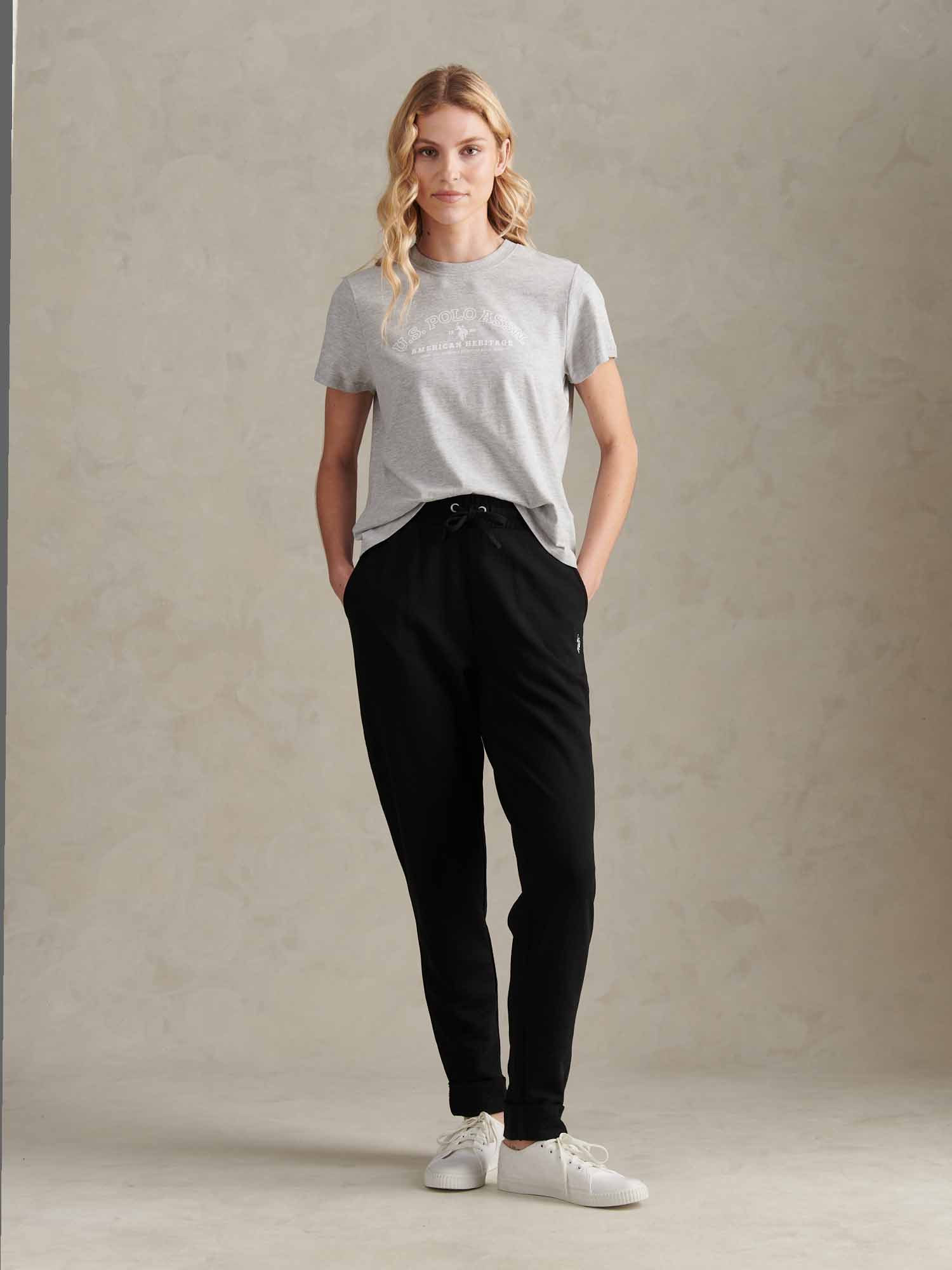 Womens Arc Graphic T-Shirt in Pearl Grey Marl - Image 5