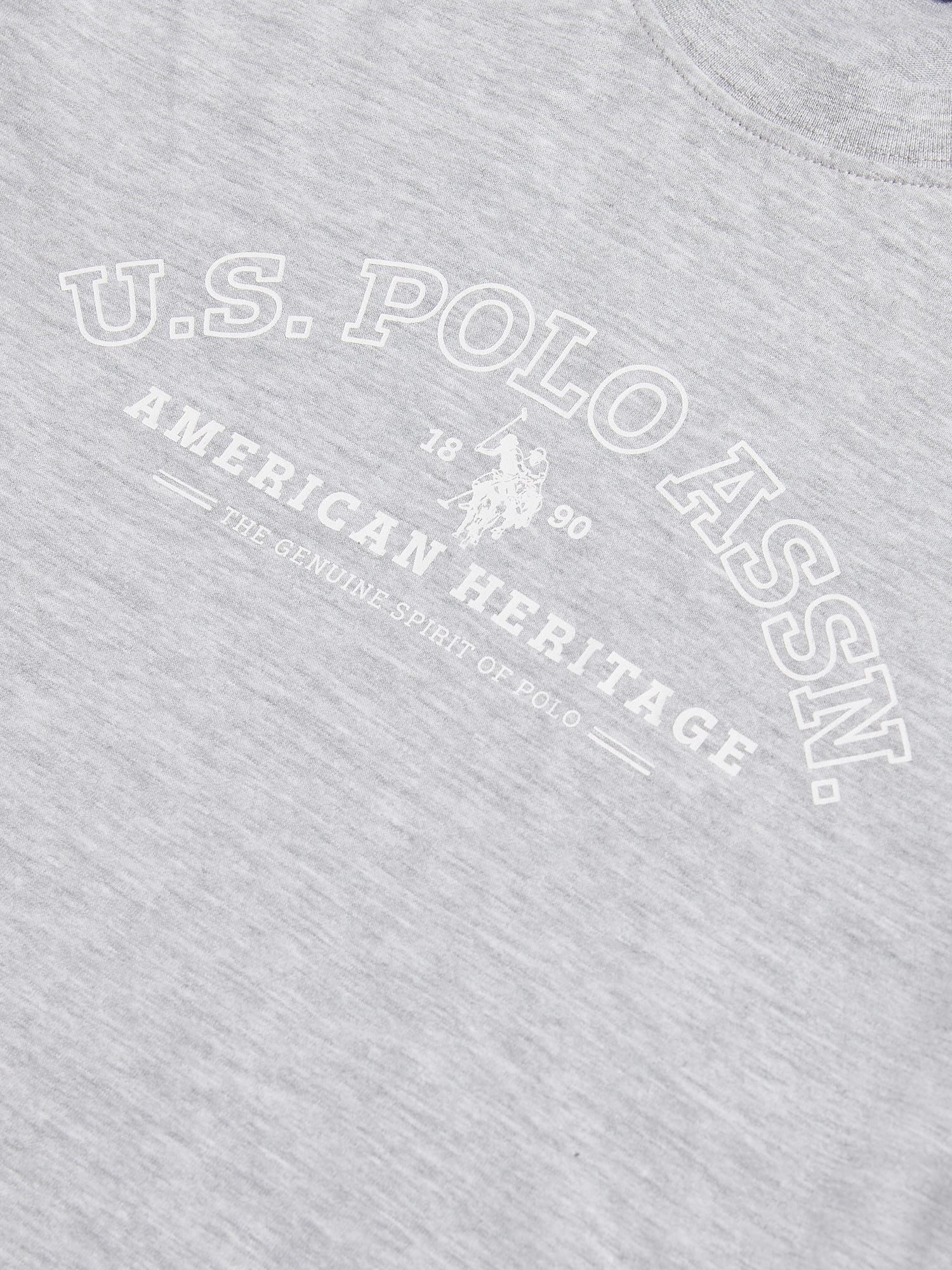 Womens Arc Graphic T-Shirt in Pearl Grey Marl - Image 9