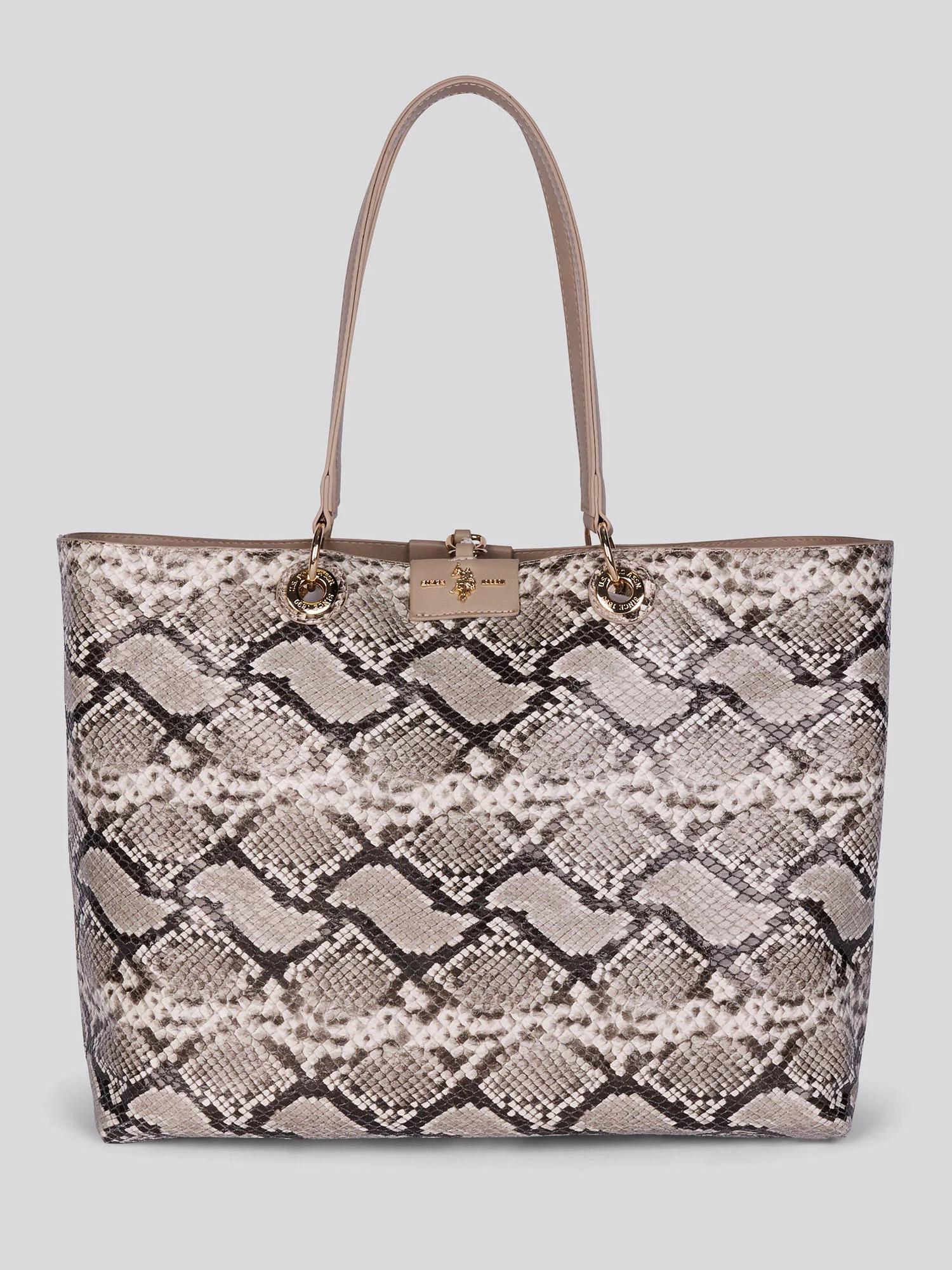 Womens Axtell Reversible Shopping Bag in Light Taupe - Image 5