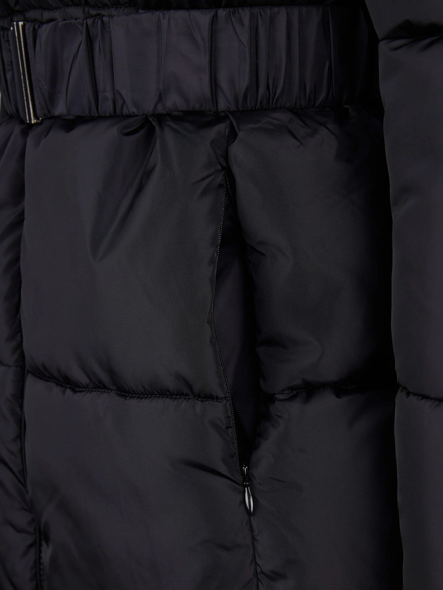 Womens Belted Puffer Jacket in Black - Image 10