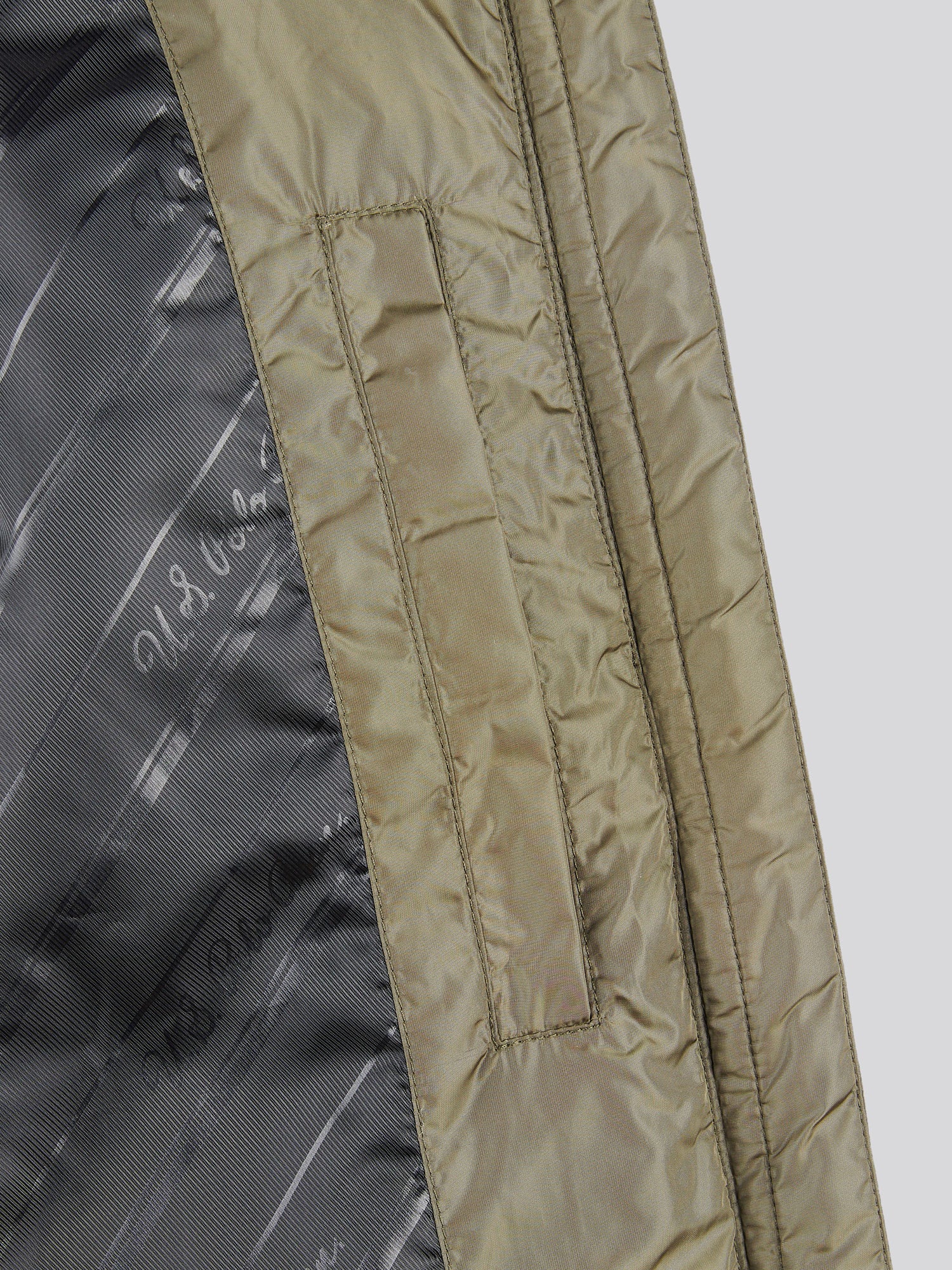 Womens Belted Puffer Jacket in Kalamata Green - Image 11