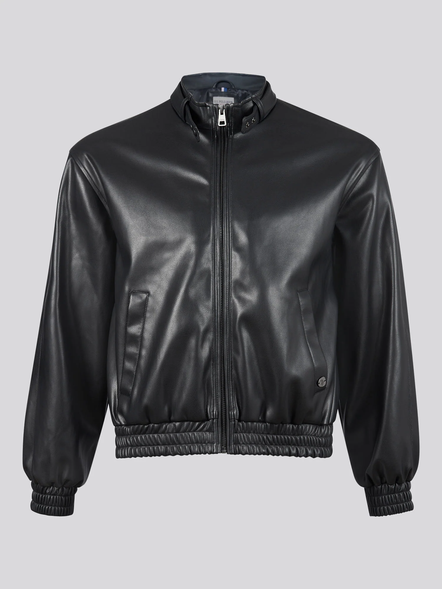 Womens Biker Bomber Jacket in Black - Image 6