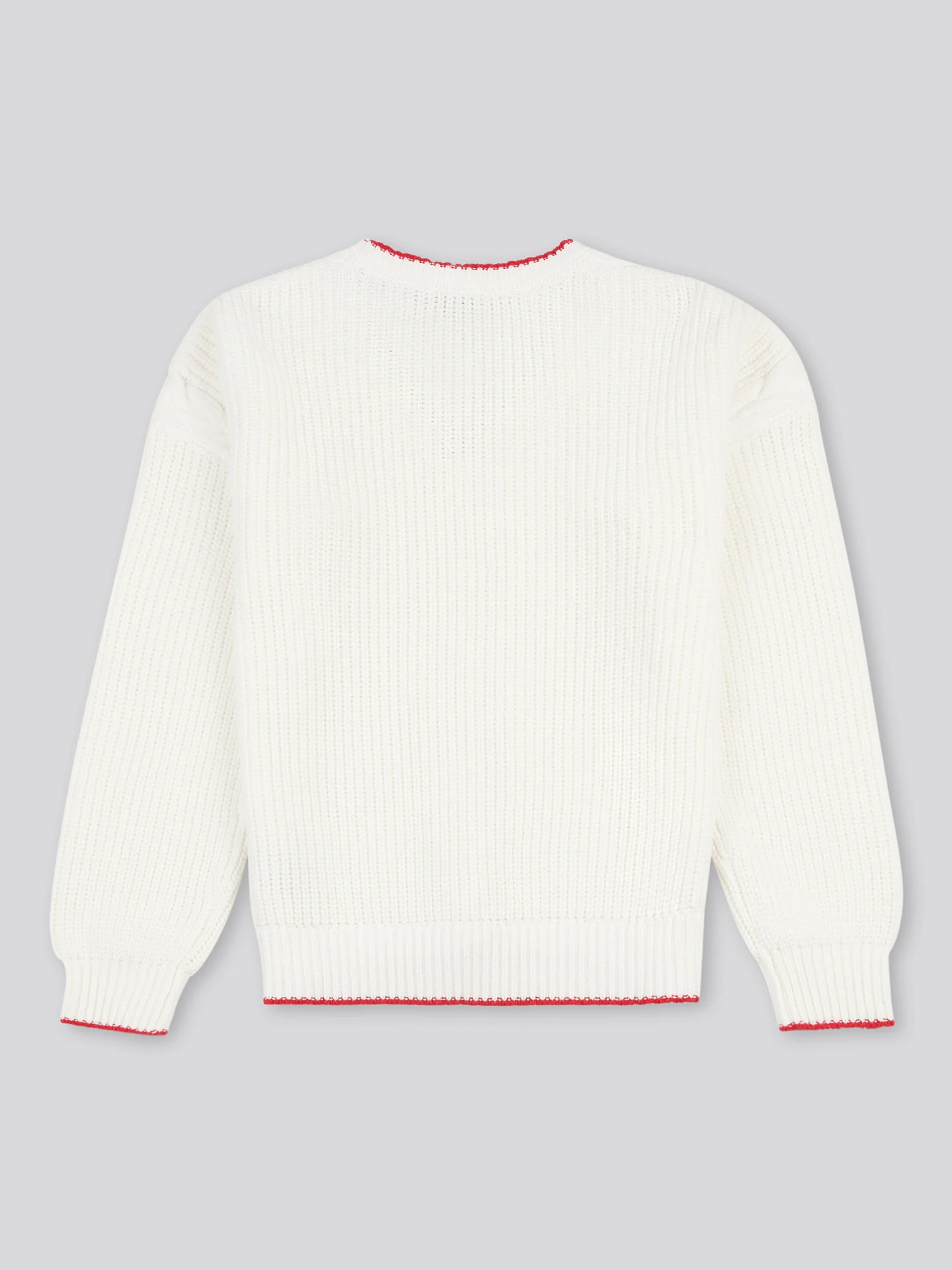 Womens Braid Cable Cricket Jumper in Marshmallow - Image 6
