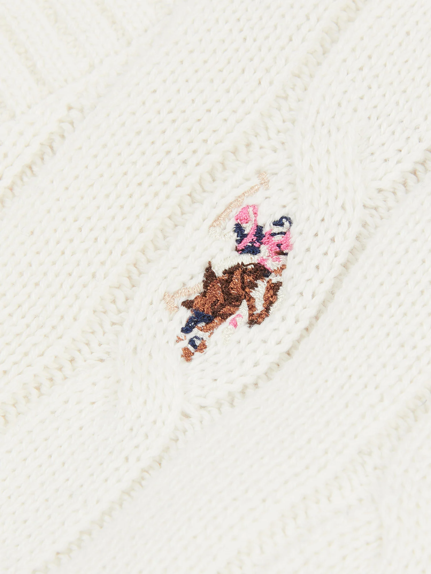 Womens Cable Knit Cardigan Marshmallow - Image 6
