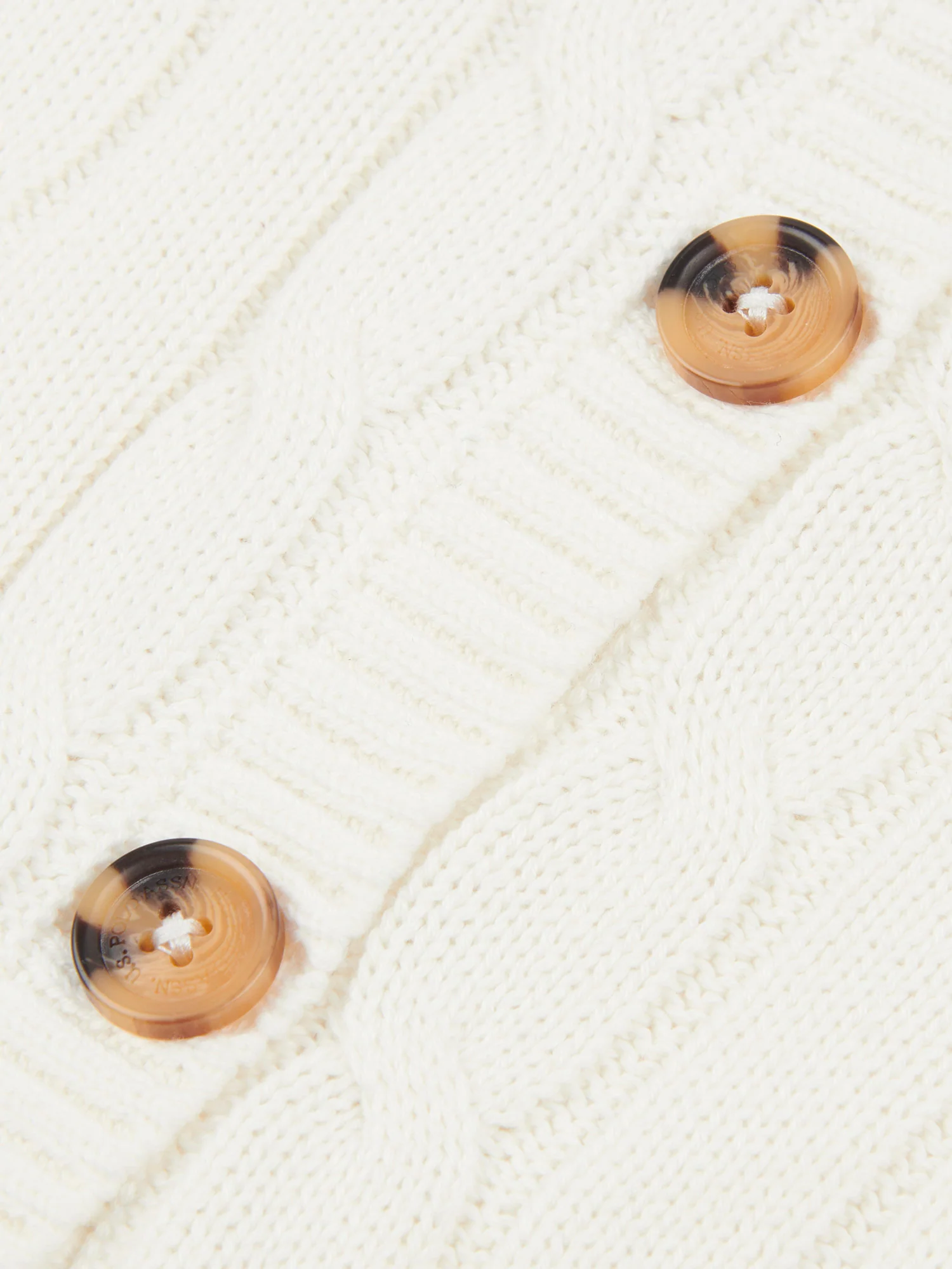 Womens Cable Knit Cardigan Marshmallow - Image 7