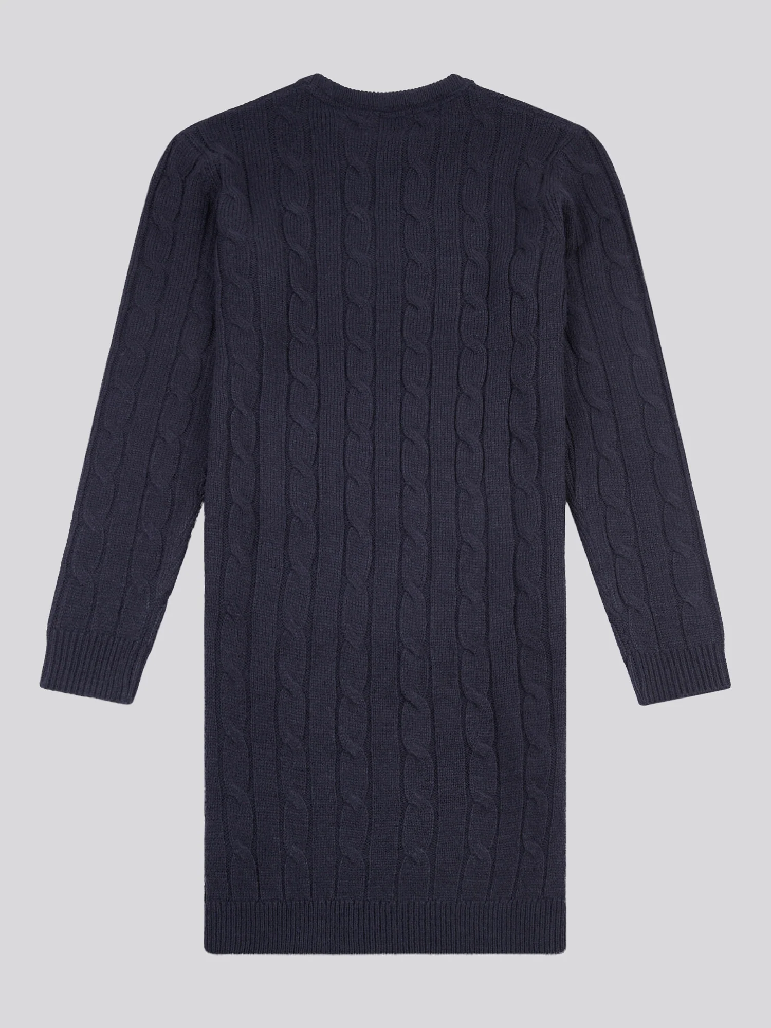 Womens Cable Knit Dress in Navy Iris - Image 5