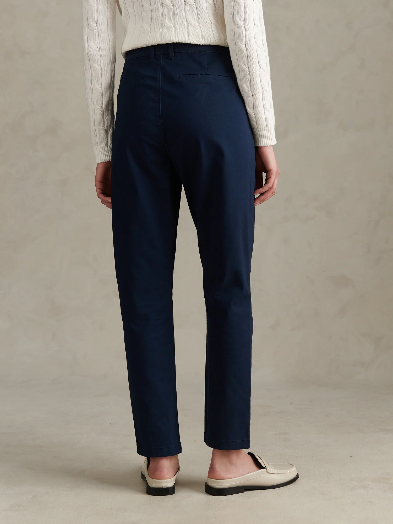 Womens Chino Trousers Navy Iris - Image 4