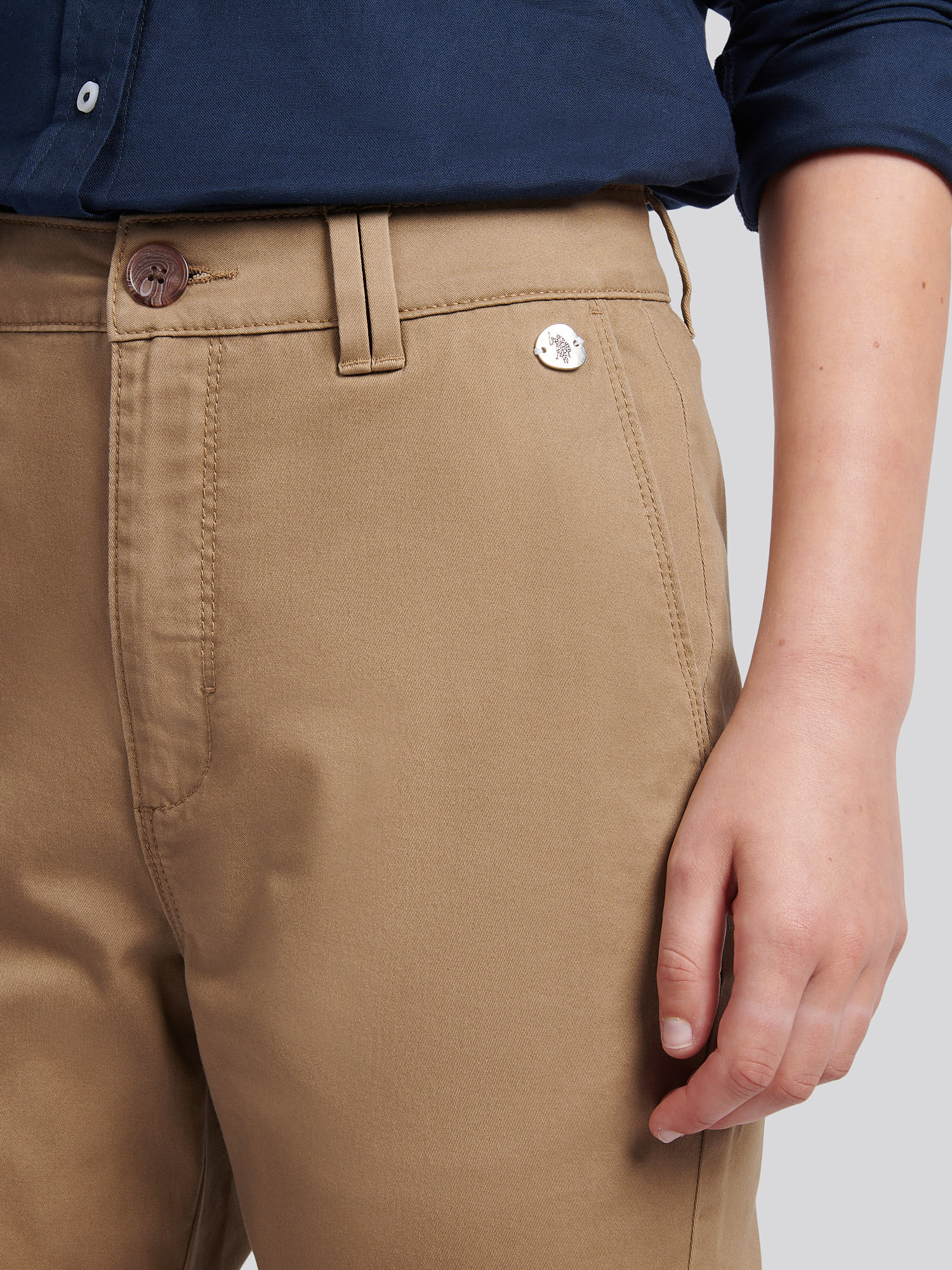 Womens Chino Trousers Sepia Tint - Image 2