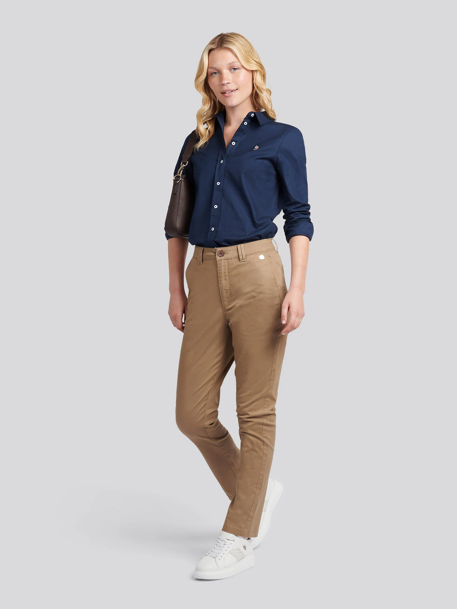 Womens Chino Trousers Sepia Tint - Image 3
