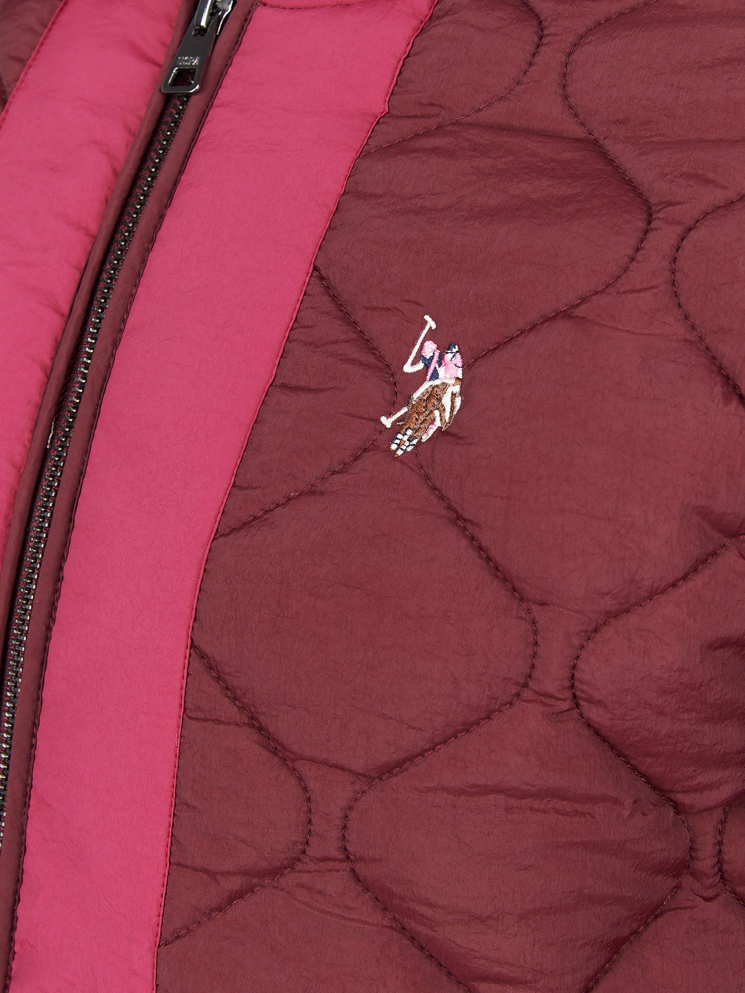 Womens Contrast Bomber Jacket in Fig - Image 10