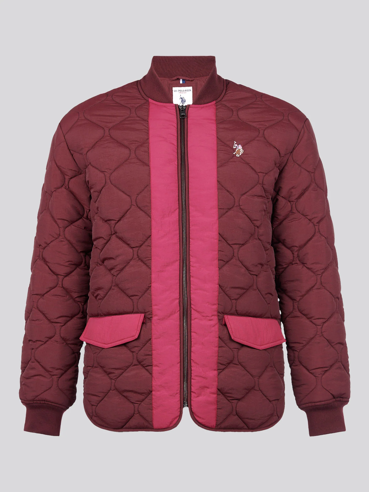 Womens Contrast Bomber Jacket in Fig - Image 7
