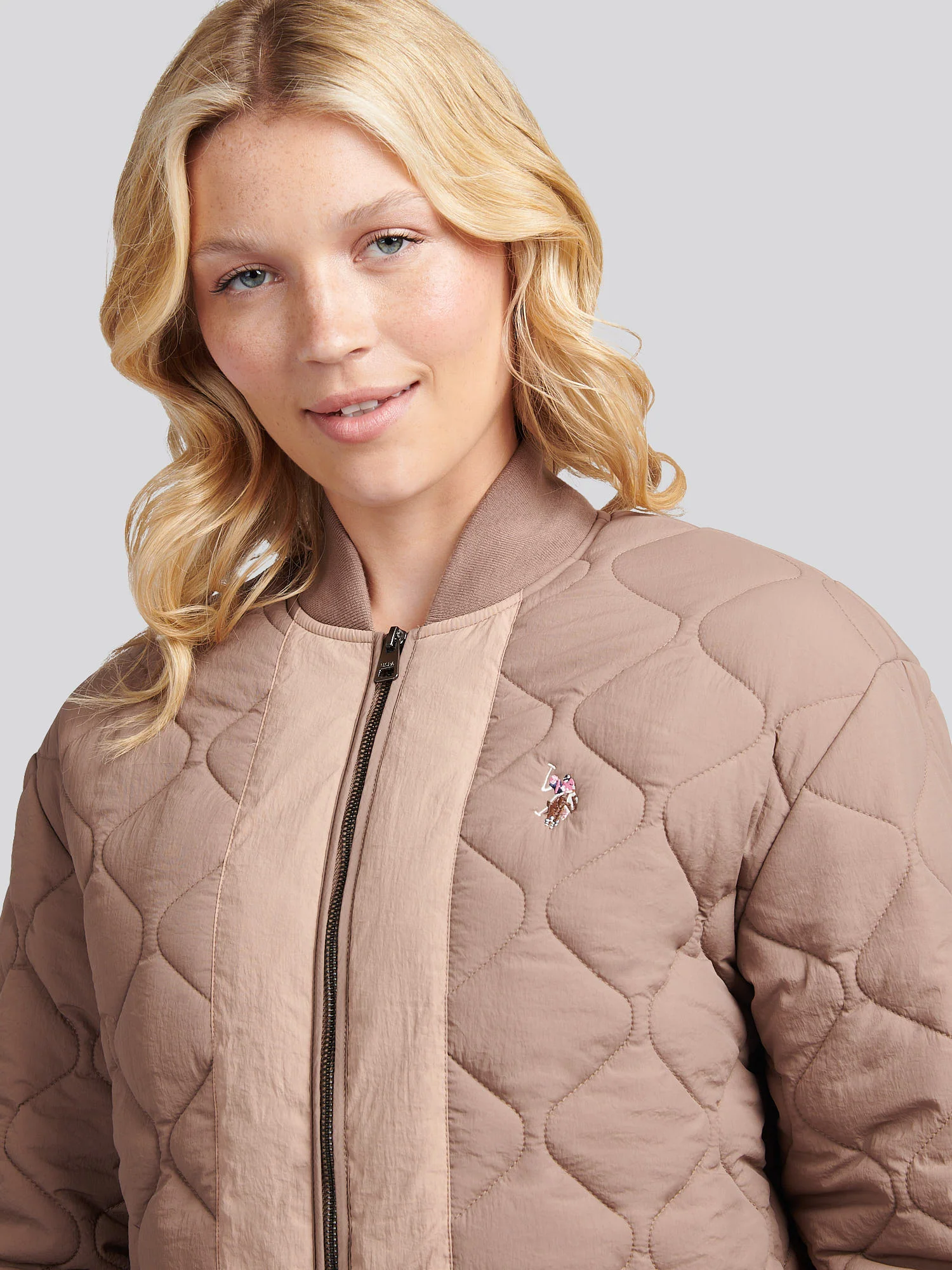 Womens Contrast Bomber Jacket in Leafless Tree - Image 2