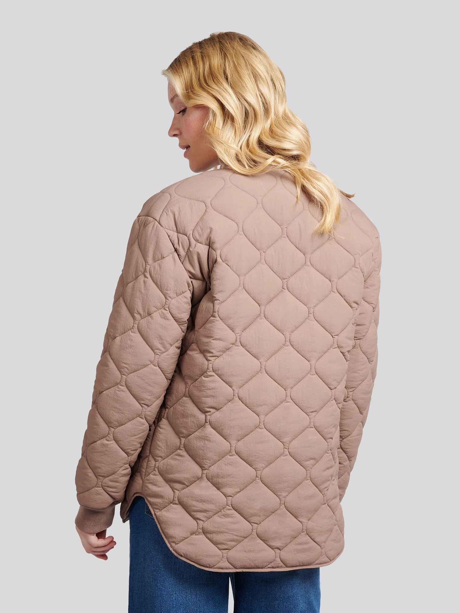 Womens Contrast Bomber Jacket in Leafless Tree - Image 4