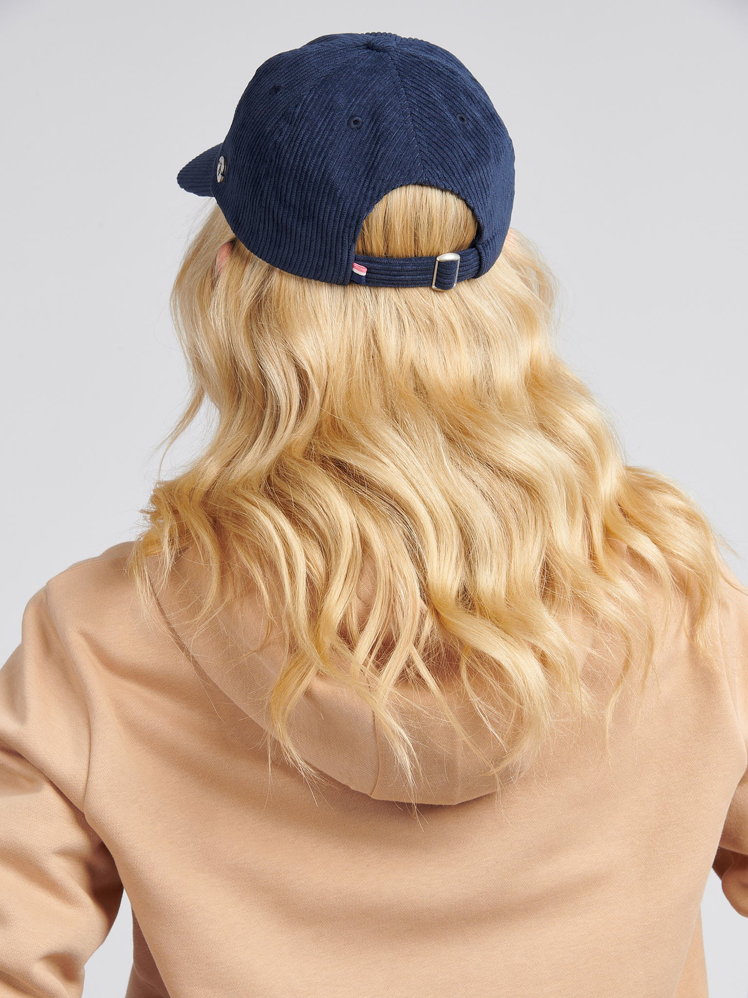 Womens Corduroy Casual Cap in Navy Iris - Image 4