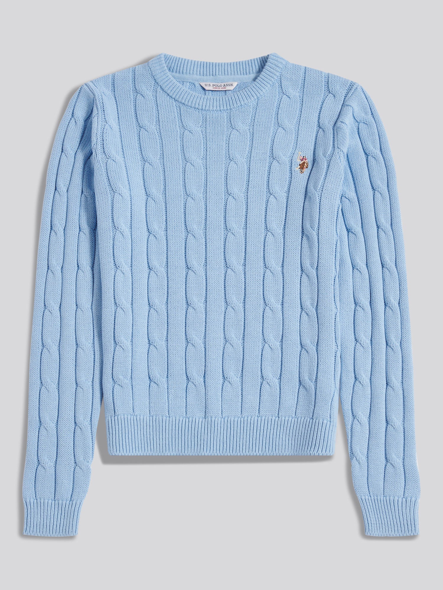 Womens Crew Neck Cable Jumper Open Air - Image 5