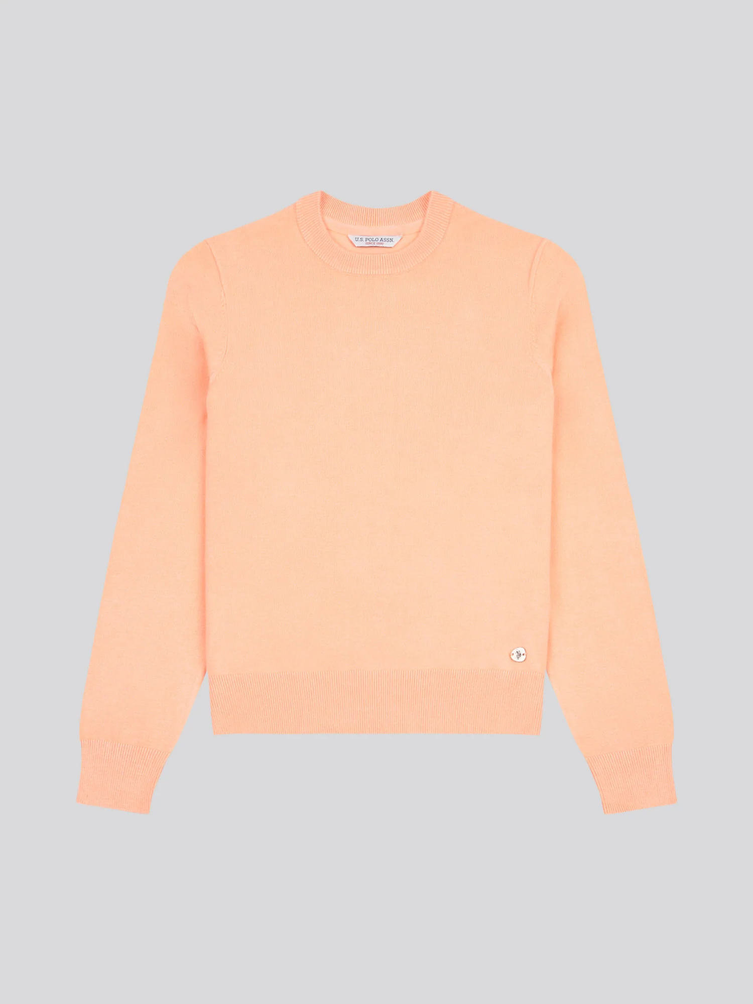 Womens Crew Neck Jumper in Peach Nectar - Image 5