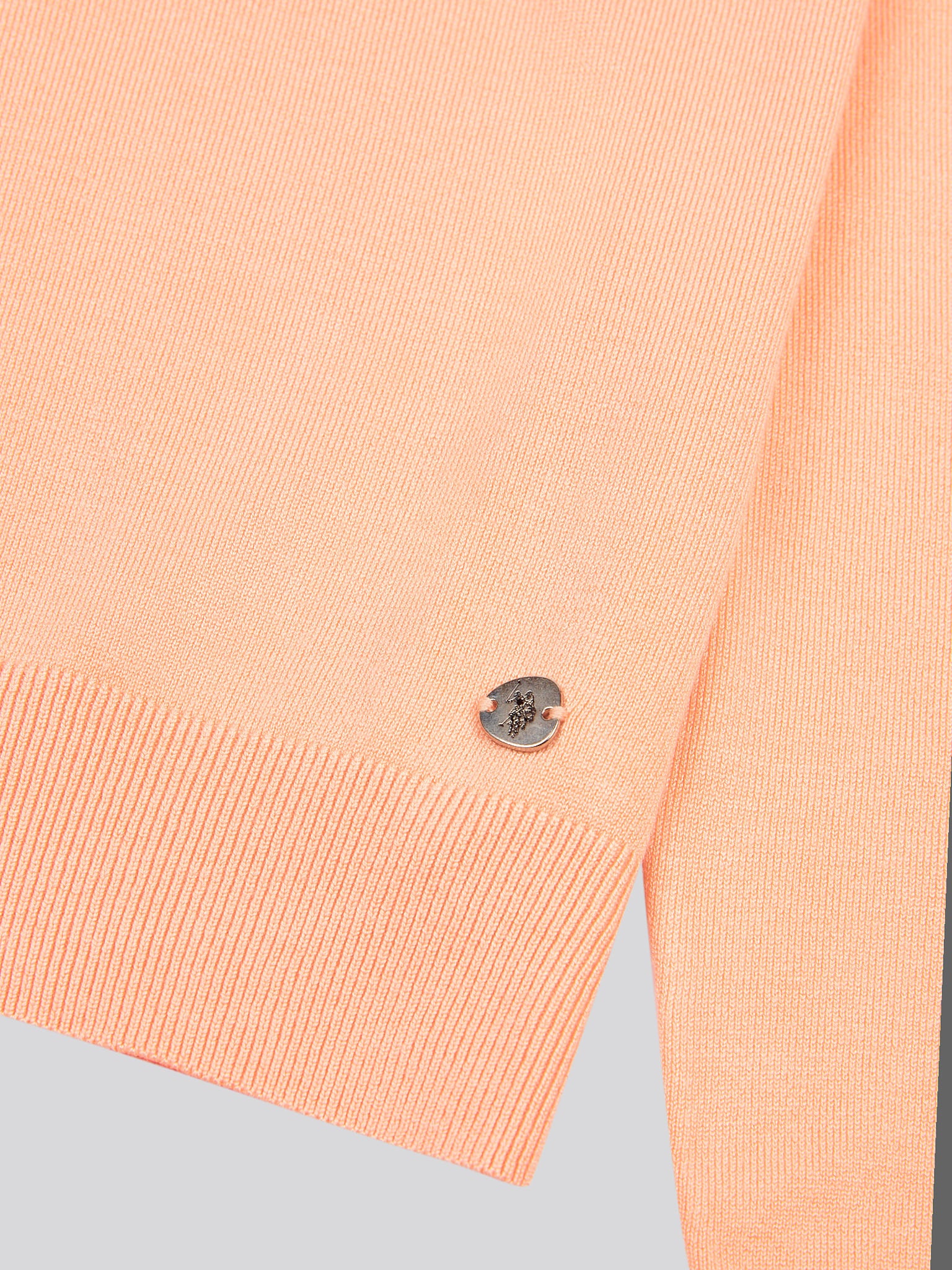 Womens Crew Neck Jumper in Peach Nectar - Image 7