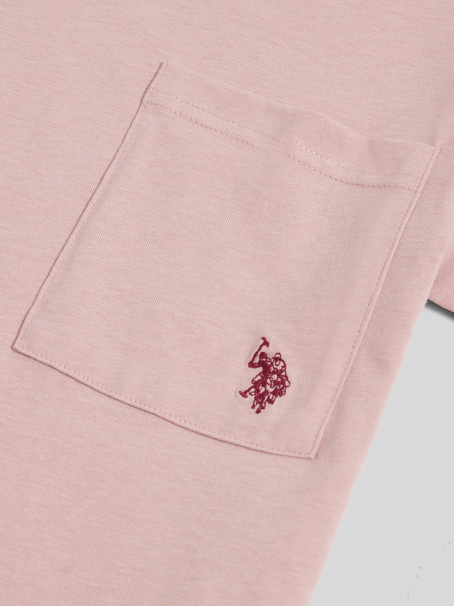 Womens Crew Neck Pocket T-Shirt in Pale Mauve - Image 10