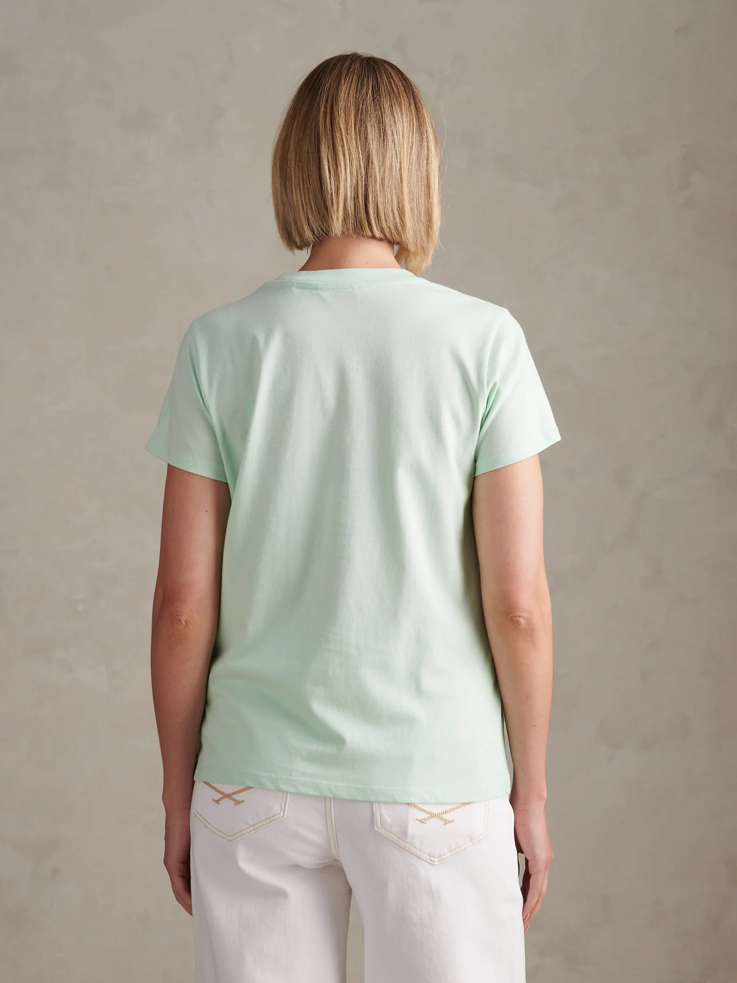 Womens Crew Neck T-Shirt Misty Jade - Image 4