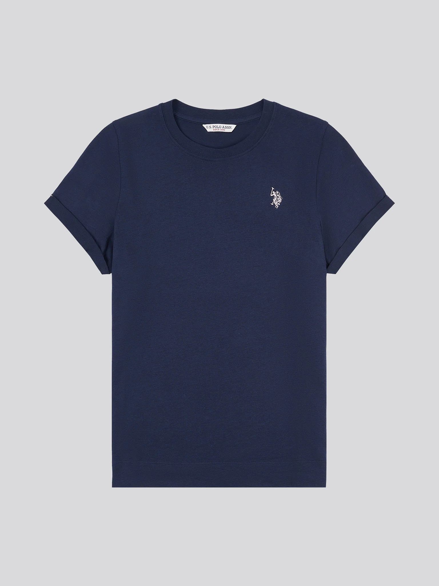 Womens Crew Neck T-Shirt Navy Iris - Image 5